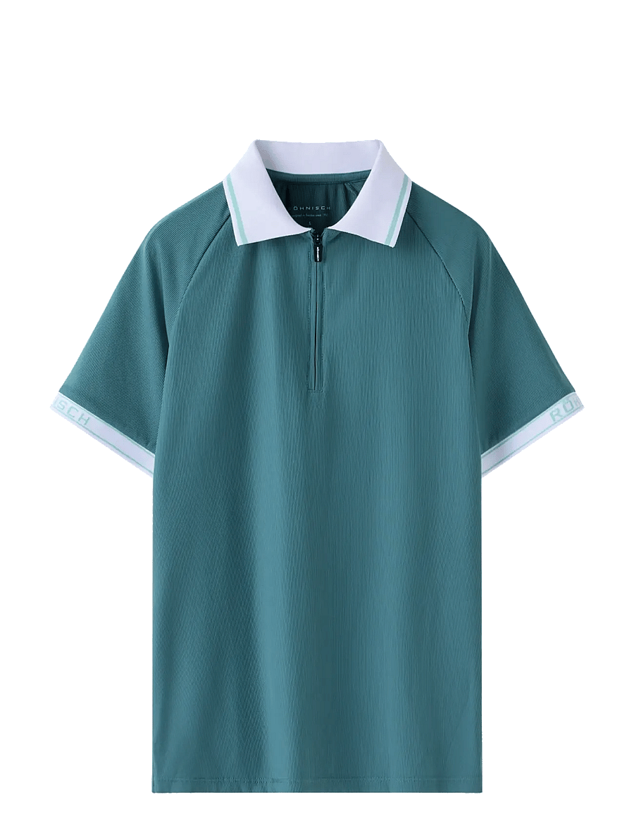 Röhnisch - Rib poloshirt - toppar & t-shirts - hydro - 0