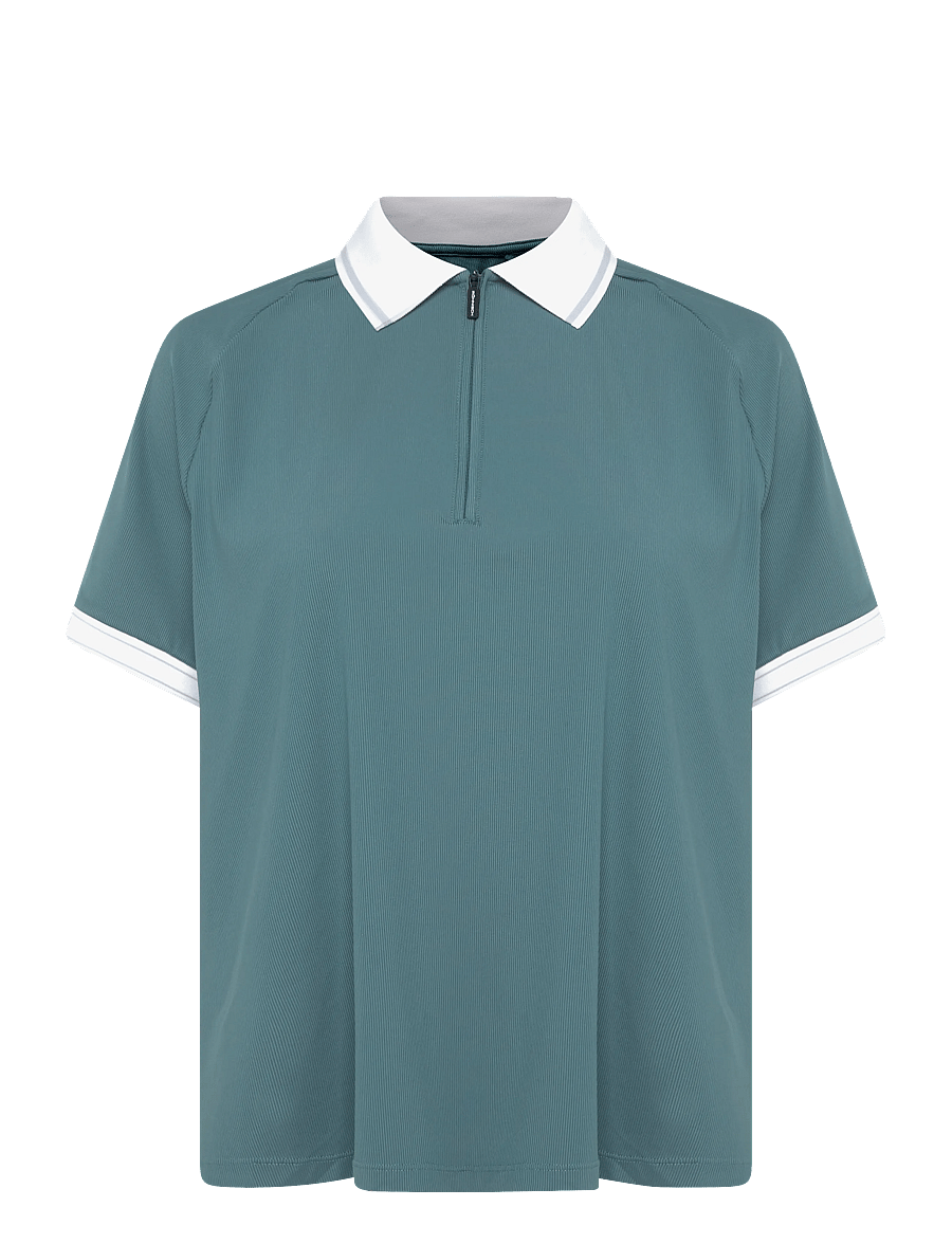 Röhnisch - Rib poloshirt - toppe & t-shirts - hydro - 0