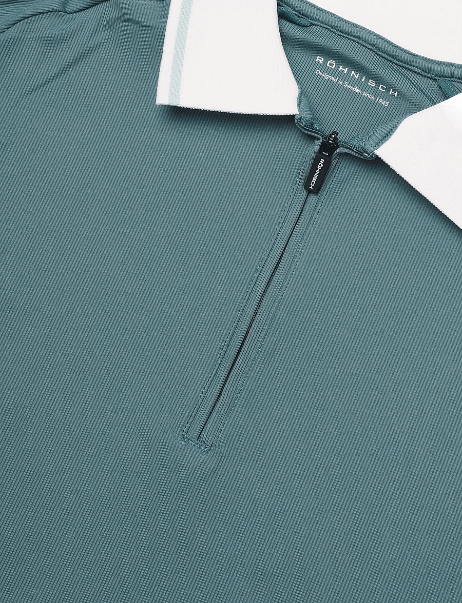 Röhnisch - Rib poloshirt - toppe & t-shirts - hydro - 2
