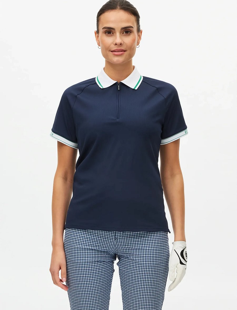 Röhnisch - Rib poloshirt - oberteile & t-shirts - navy - 0