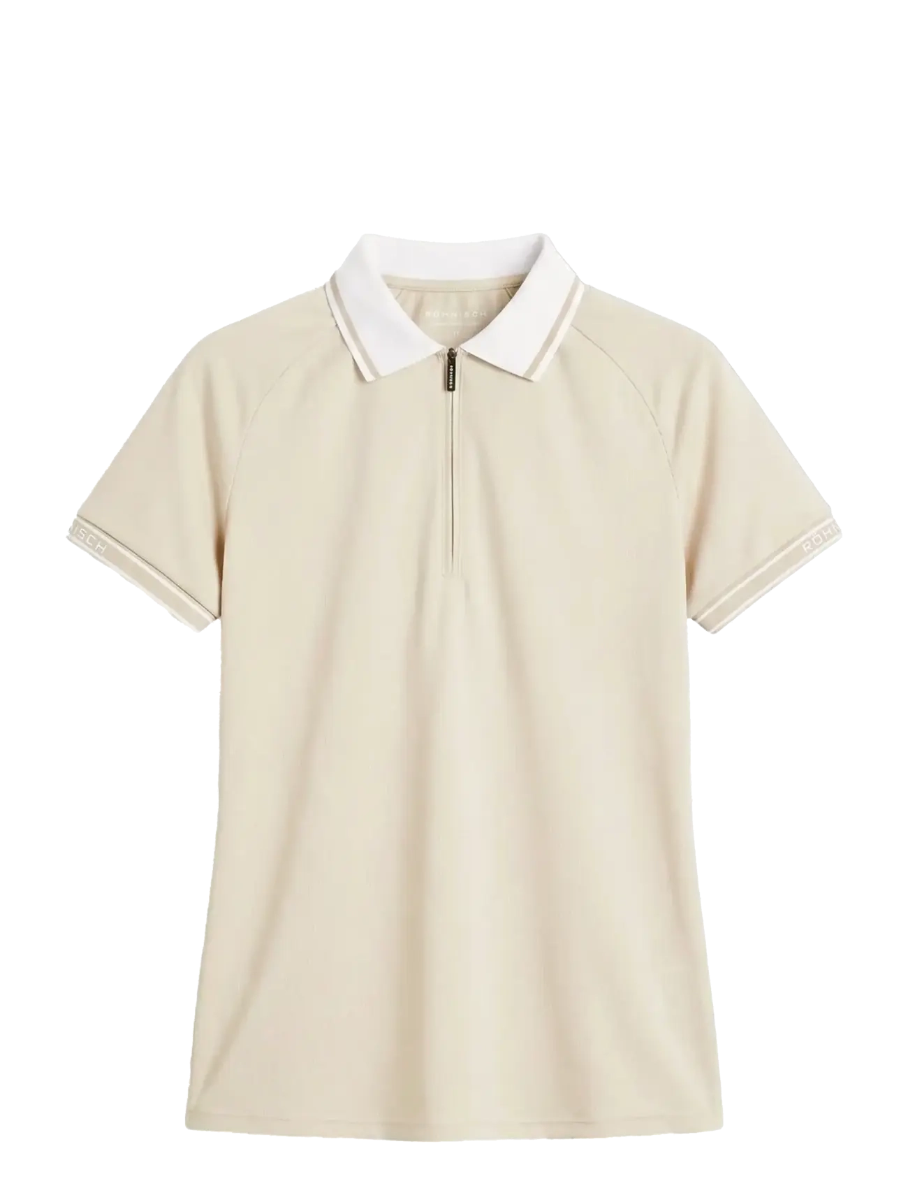 RÖHNISCH Rib Poloshirt Beige - S - Damen