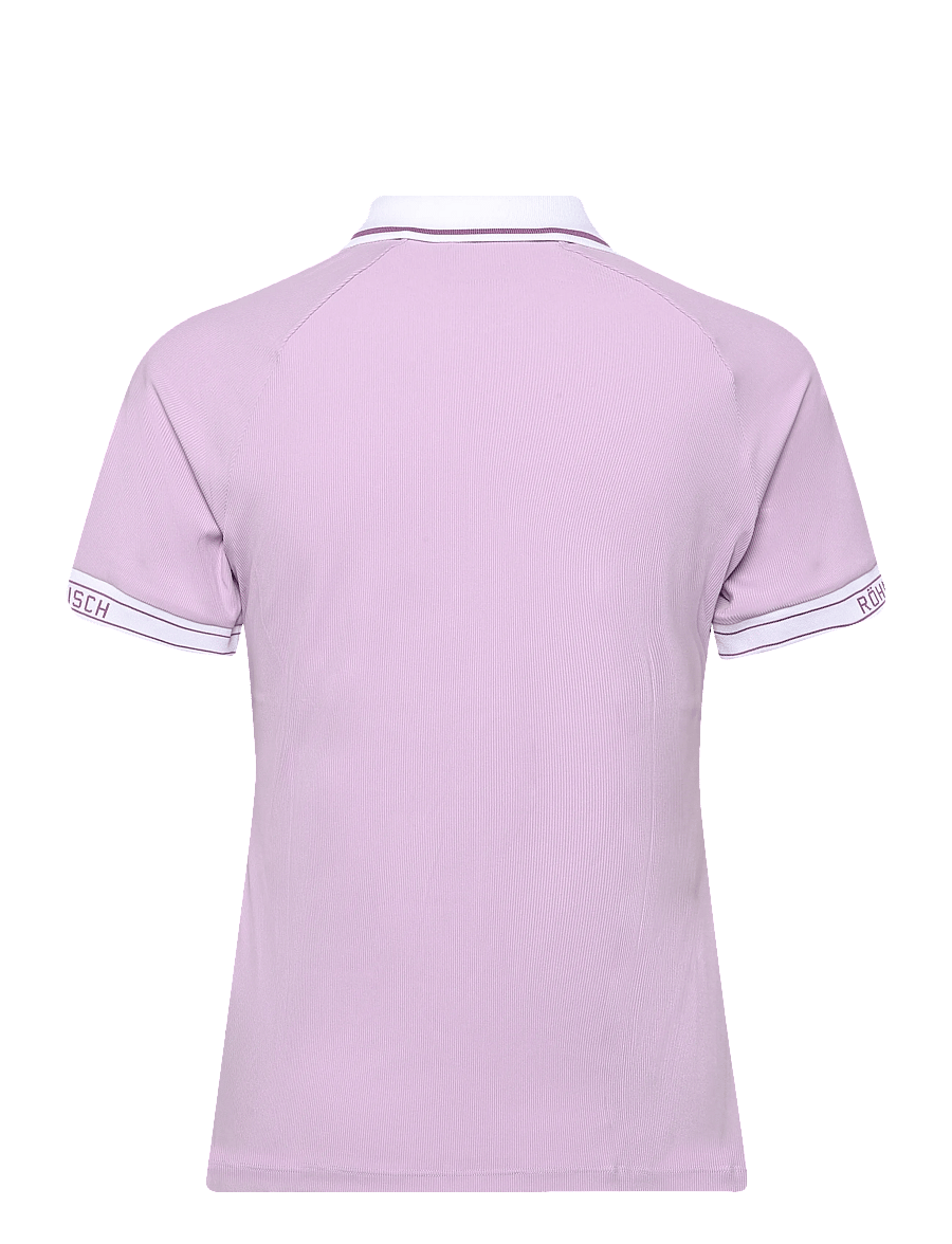 Röhnisch - Rib poloshirt - toppe & t-shirts - orchid bloom - 2