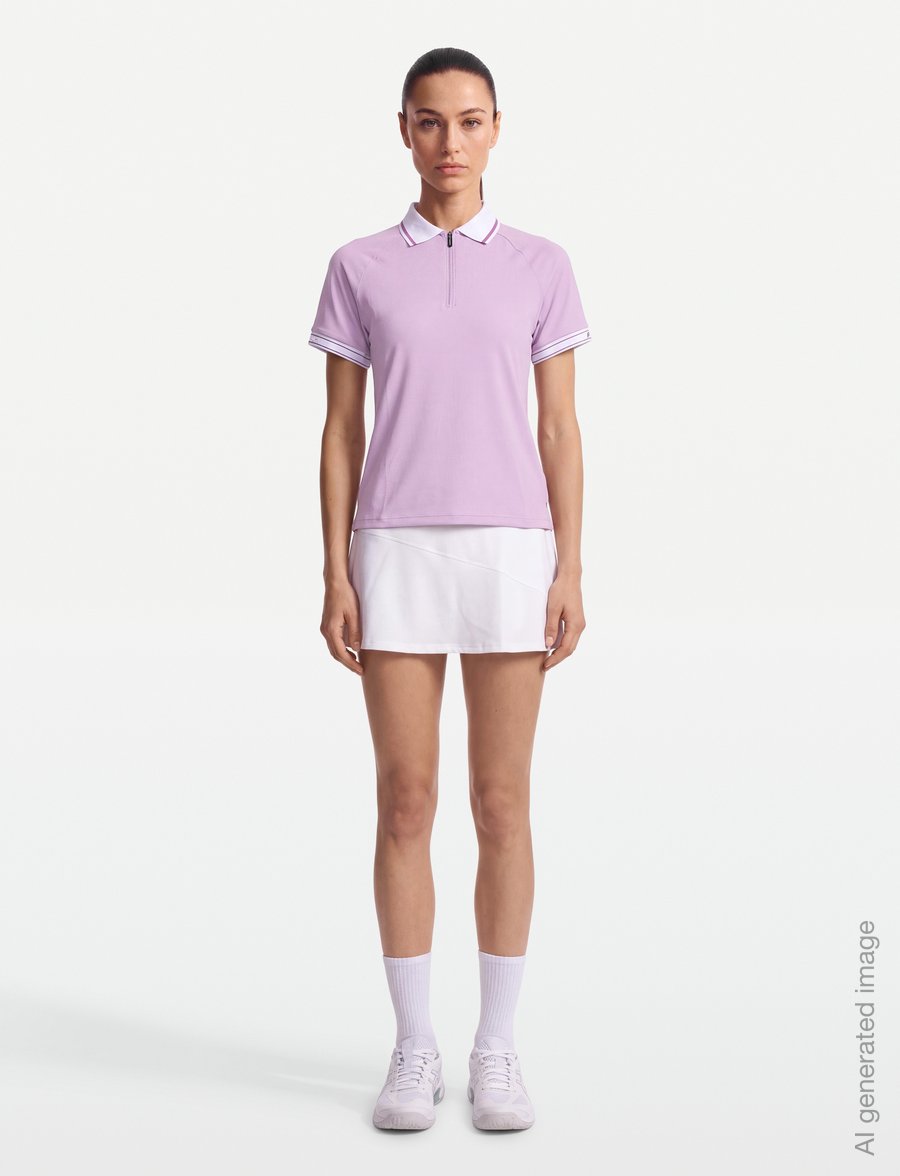 Röhnisch - Rib poloshirt - toppe & t-shirts - orchid bloom - 0