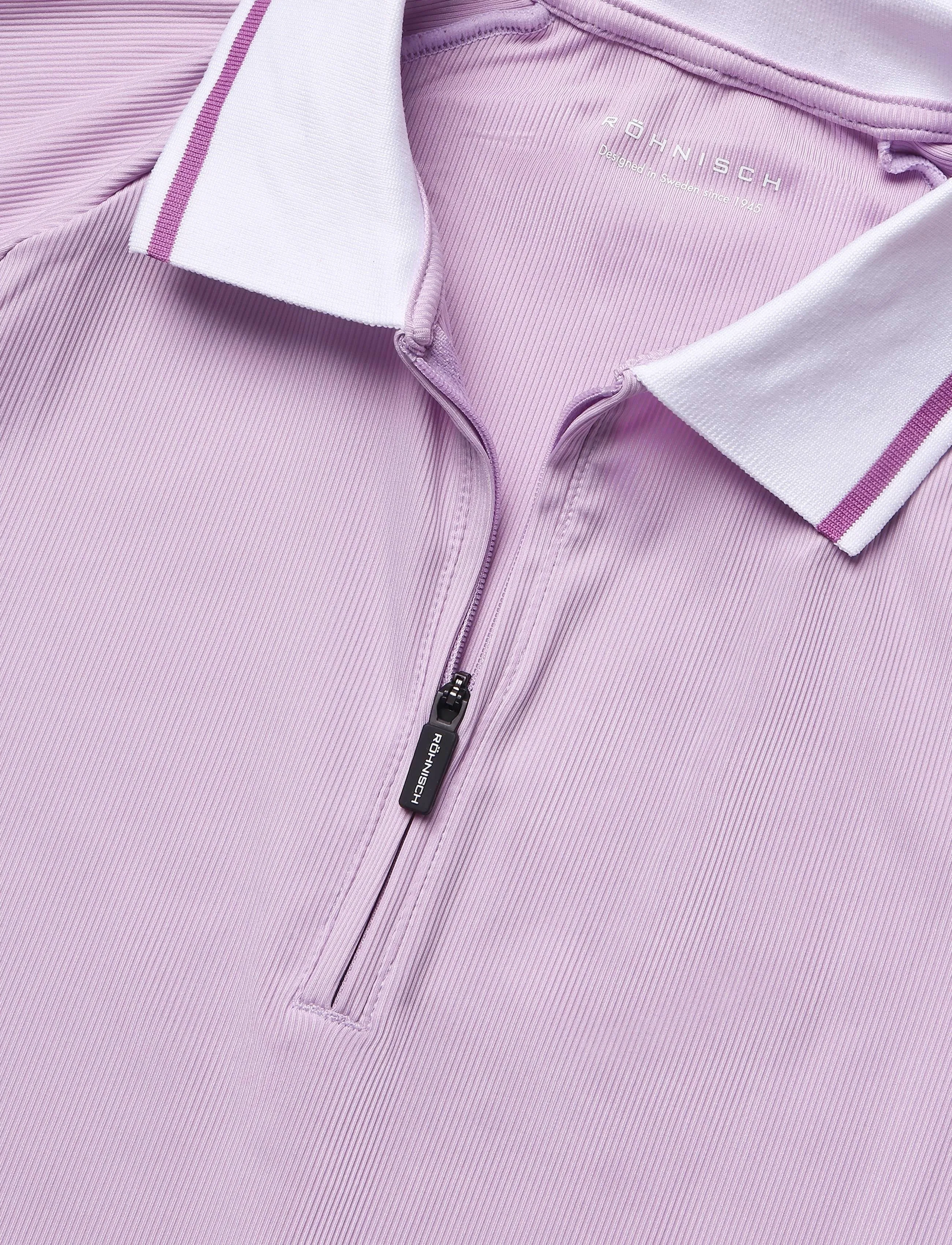 Röhnisch - Rib poloshirt - oberteile & t-shirts - orchid bloom - 5