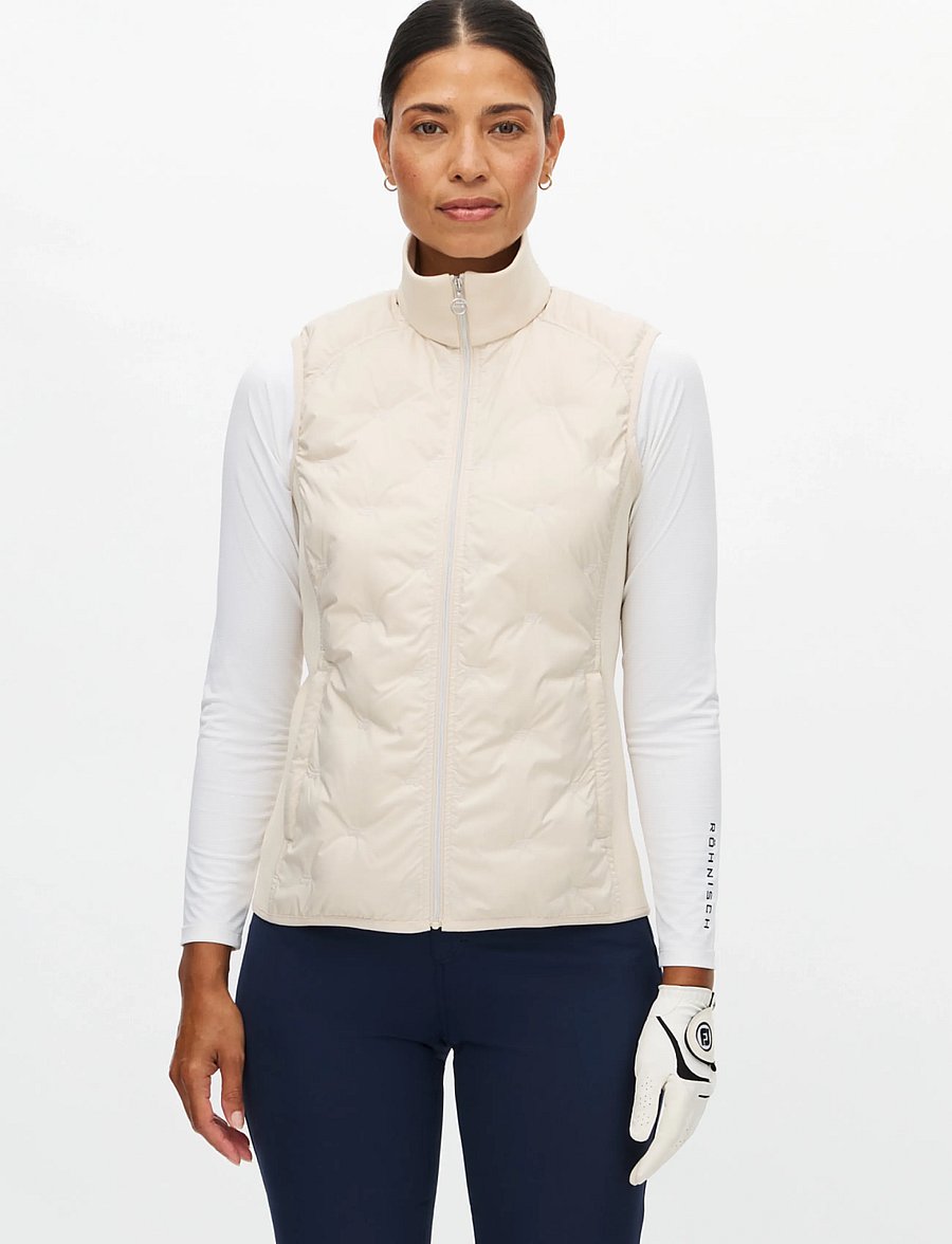Röhnisch - Padded windbreaker vest - outdoor - oatmeal - 0