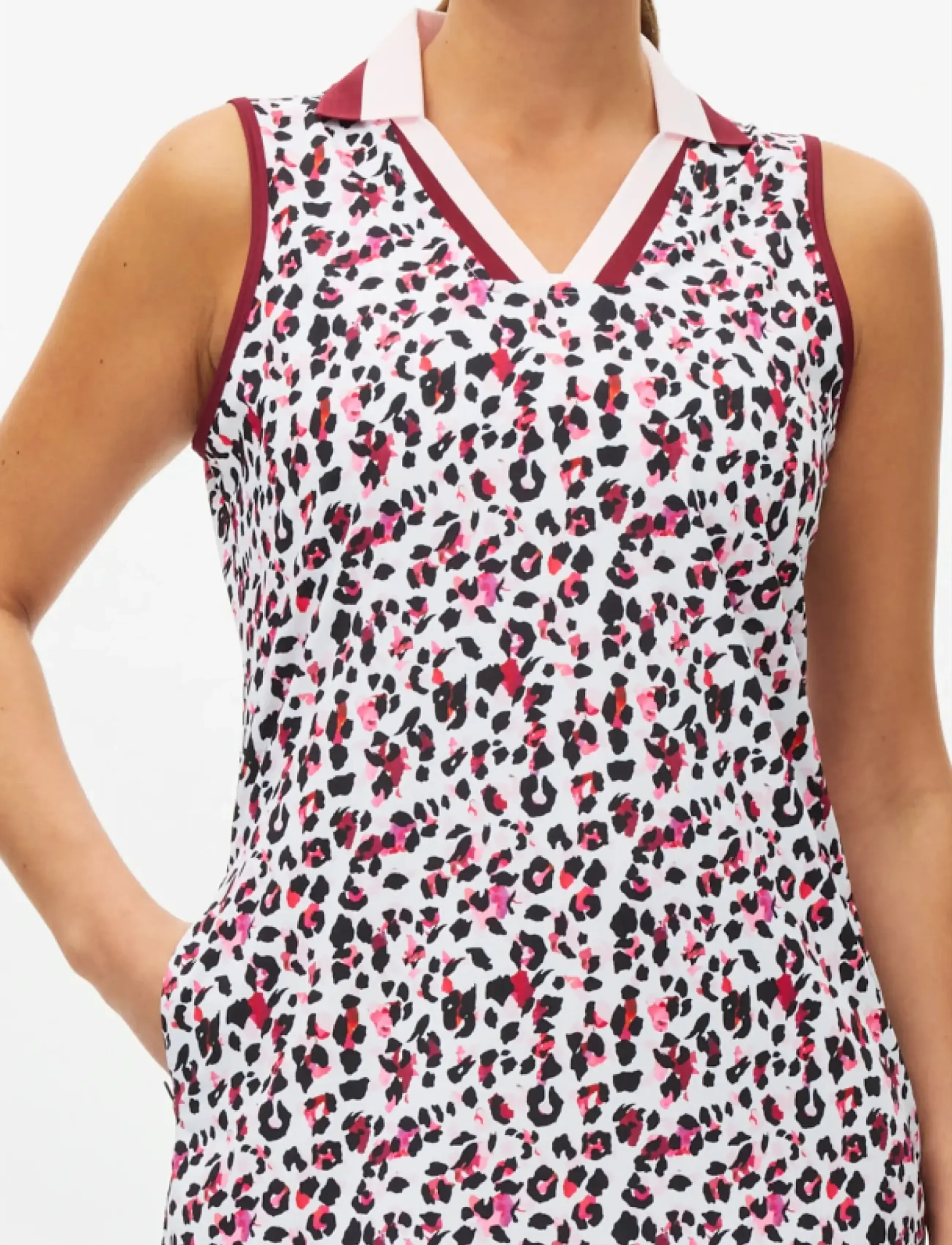 Röhnisch - Essential sleeveless dress - kleider & röcke - leo pink/beet - 2