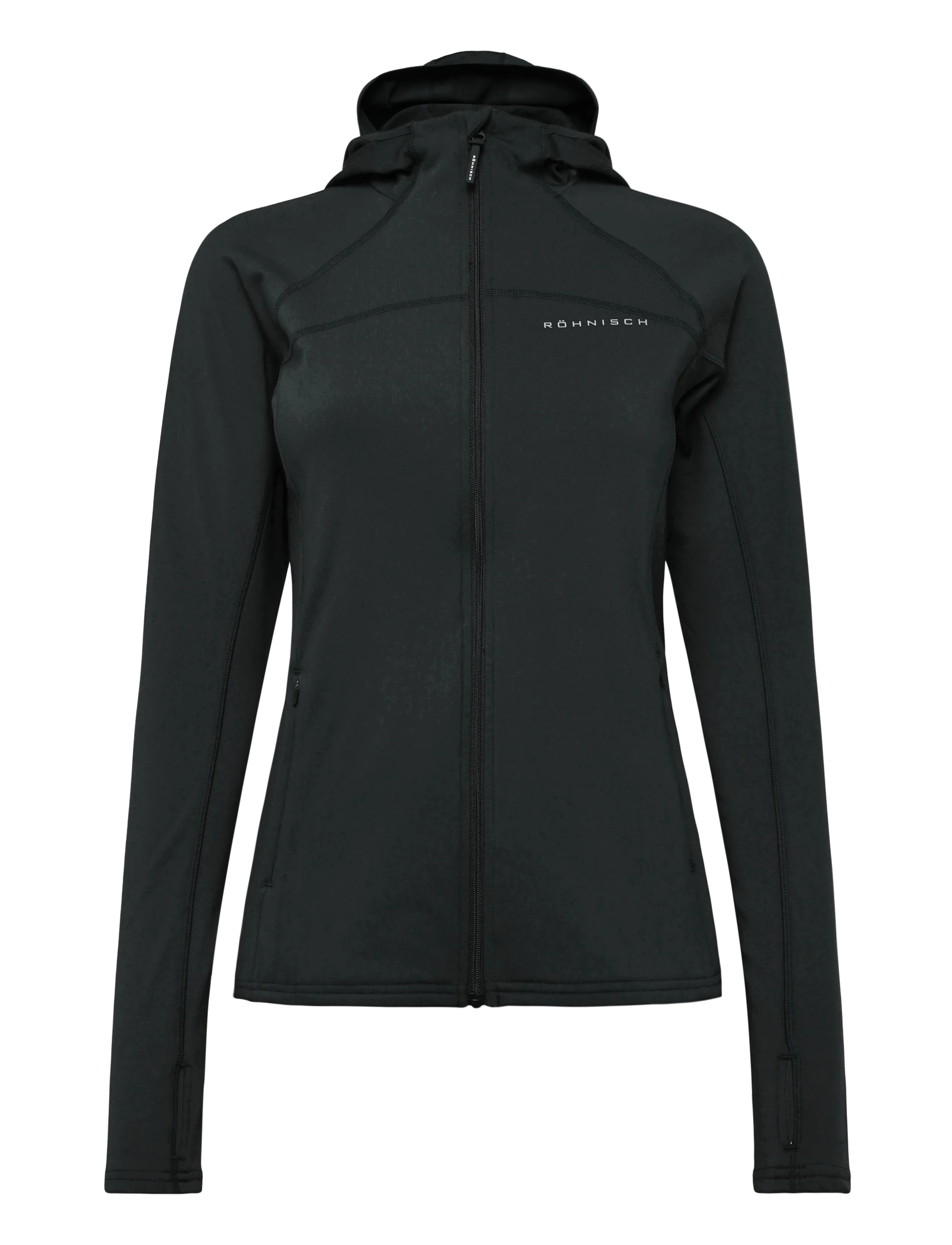 Röhnisch Thermaflow Hood Full Zip, Kvinder, Hættetrøje Med Fuld Lynlås, Sort, Str: XXL