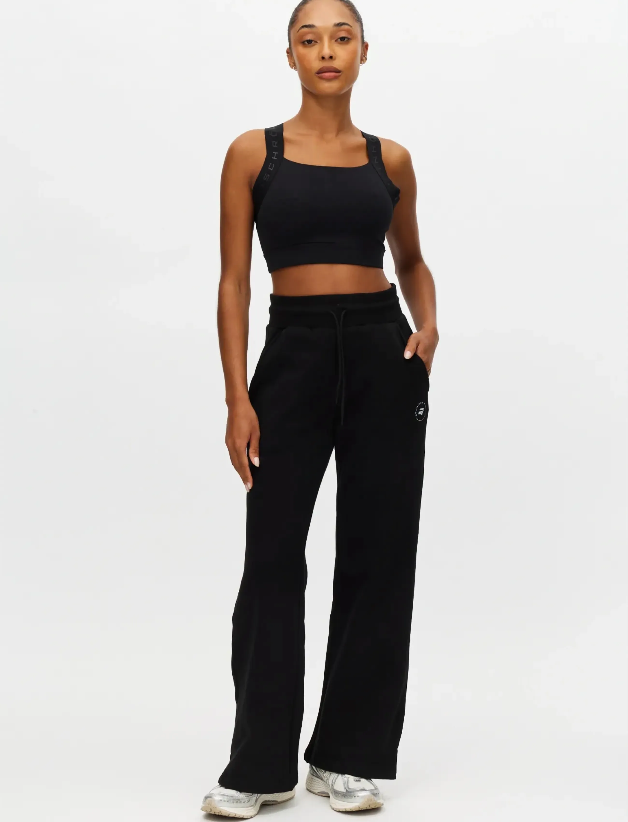 Röhnisch Base Sweat Wide Pants - Träningsbyxor - BLACK / black