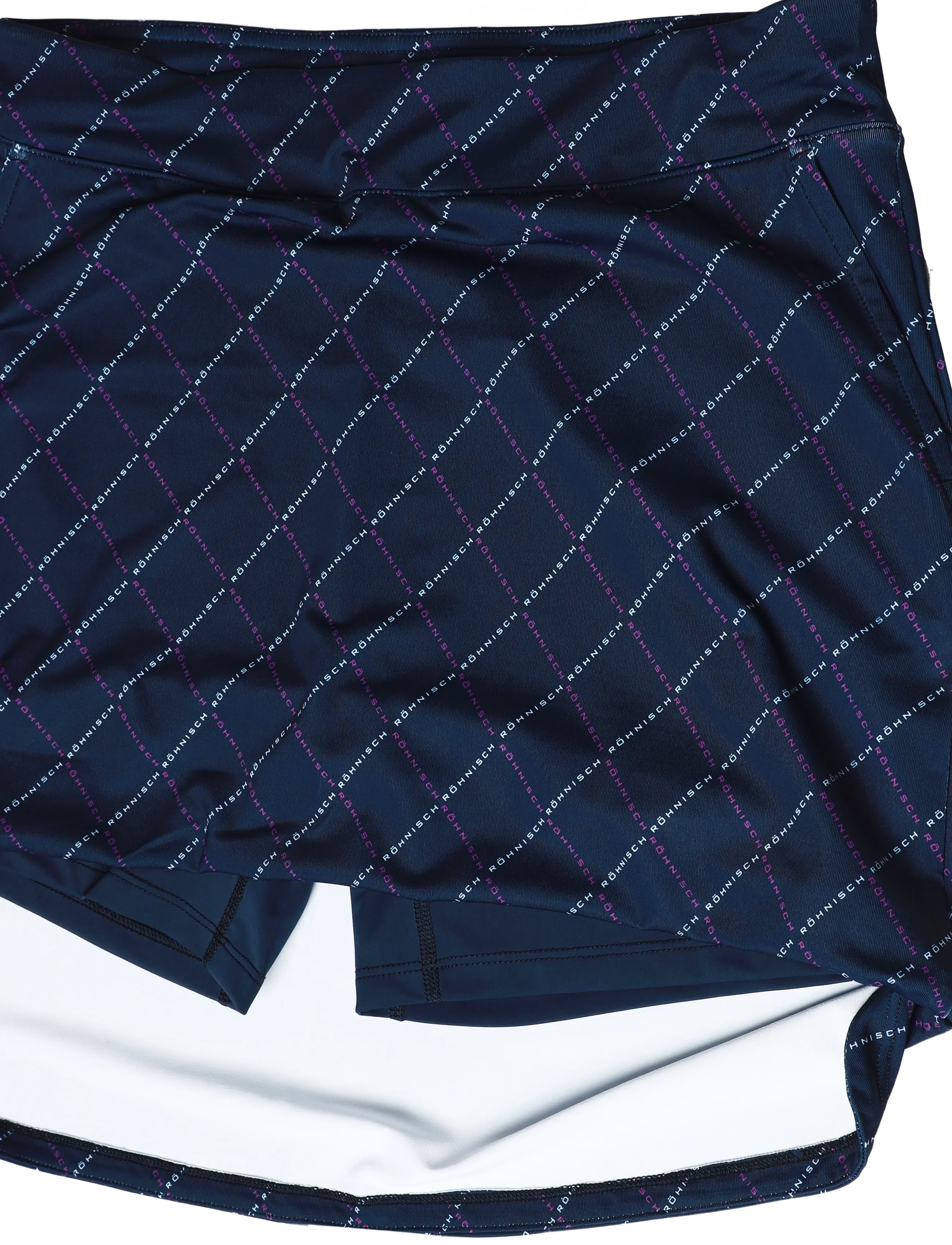 Röhnisch - Fore Long Skort - höstfynd - navy logo argyle - 2