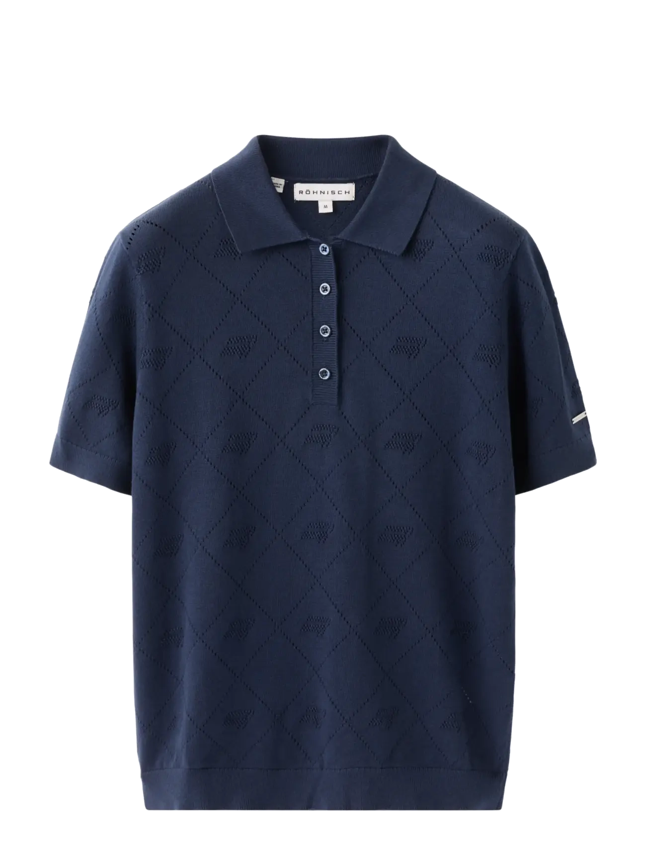 Röhnisch Logo Jacquard poloshirt - T-shirts & Toppar - NAVY / navy