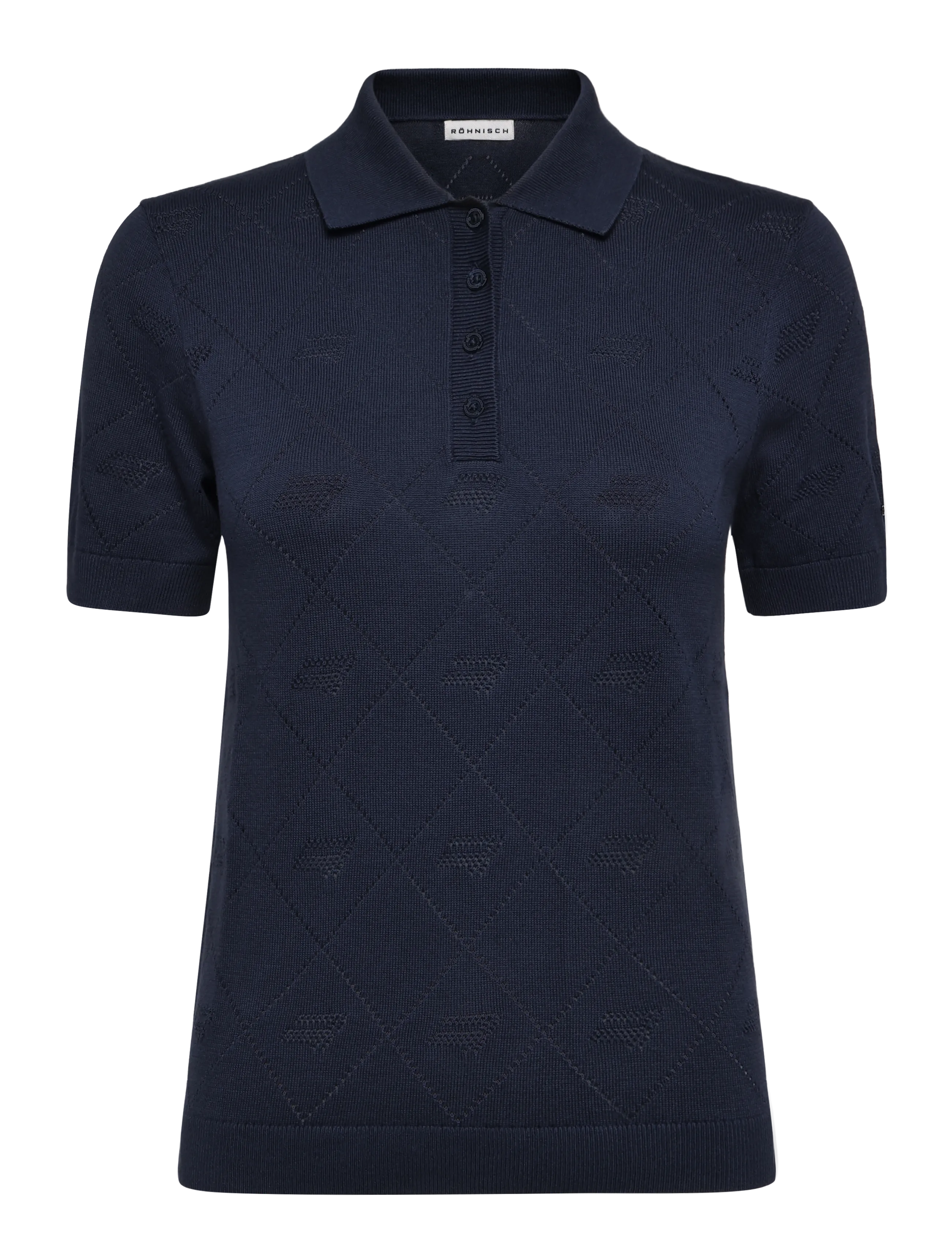 Röhnisch Logo Jacquard poloshirt - Kleidung - NAVY / navy