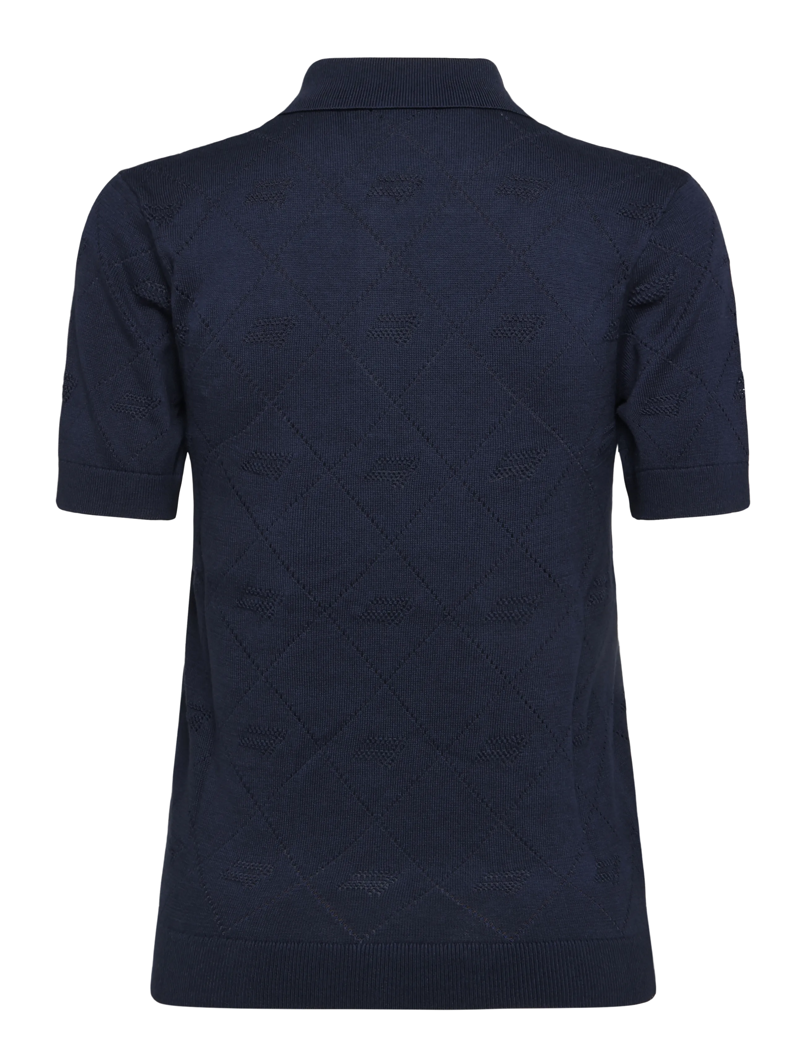 Röhnisch - Logo Jacquard poloshirt - oberteile & t-shirts - navy - 1
