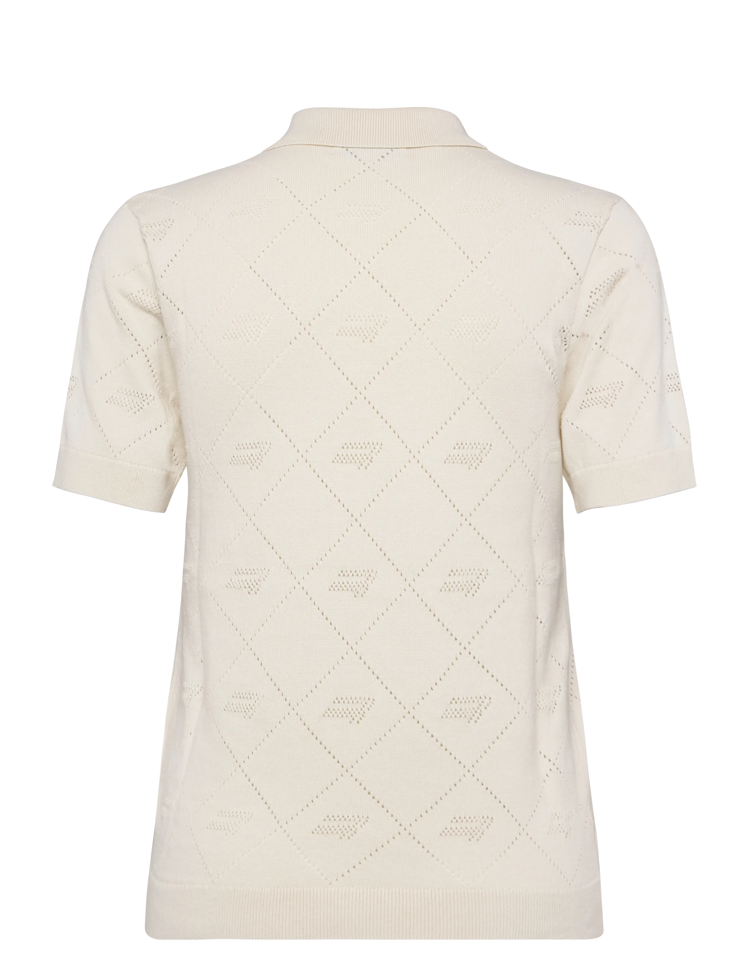 Röhnisch - Logo Jacquard poloshirt - alussärgid ja t-särgid - tofu - 2
