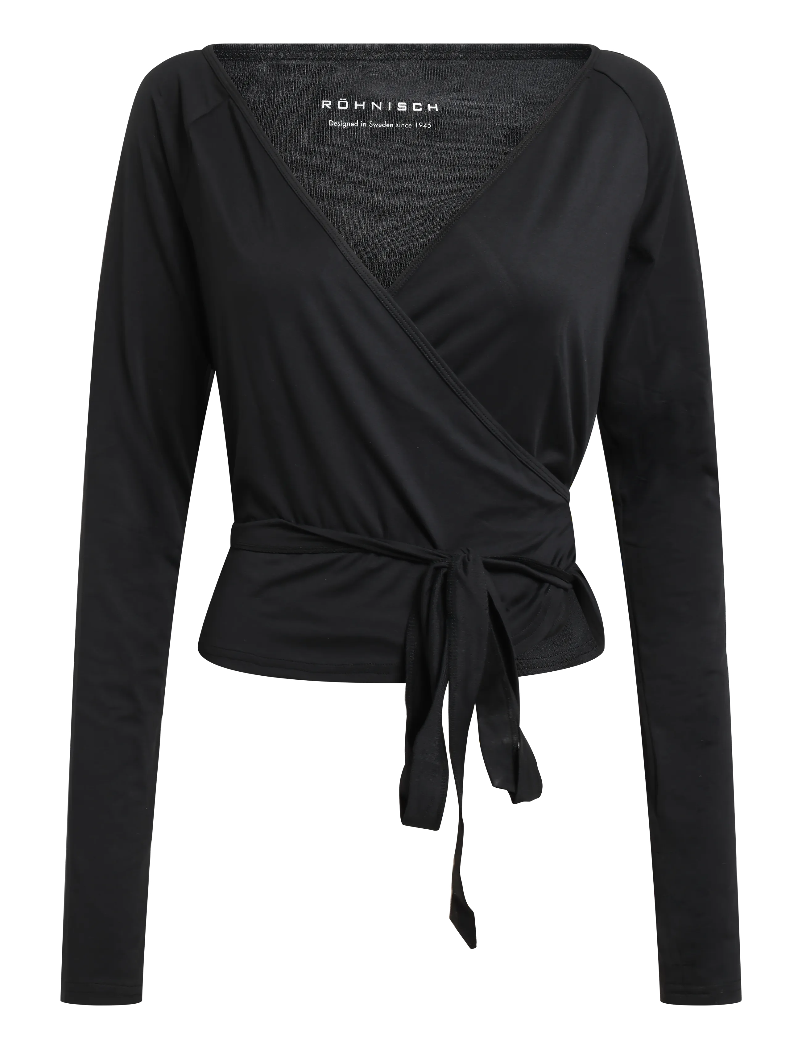 Röhnisch Smoothflex Wrap Top - Crop tops - BLACK / black