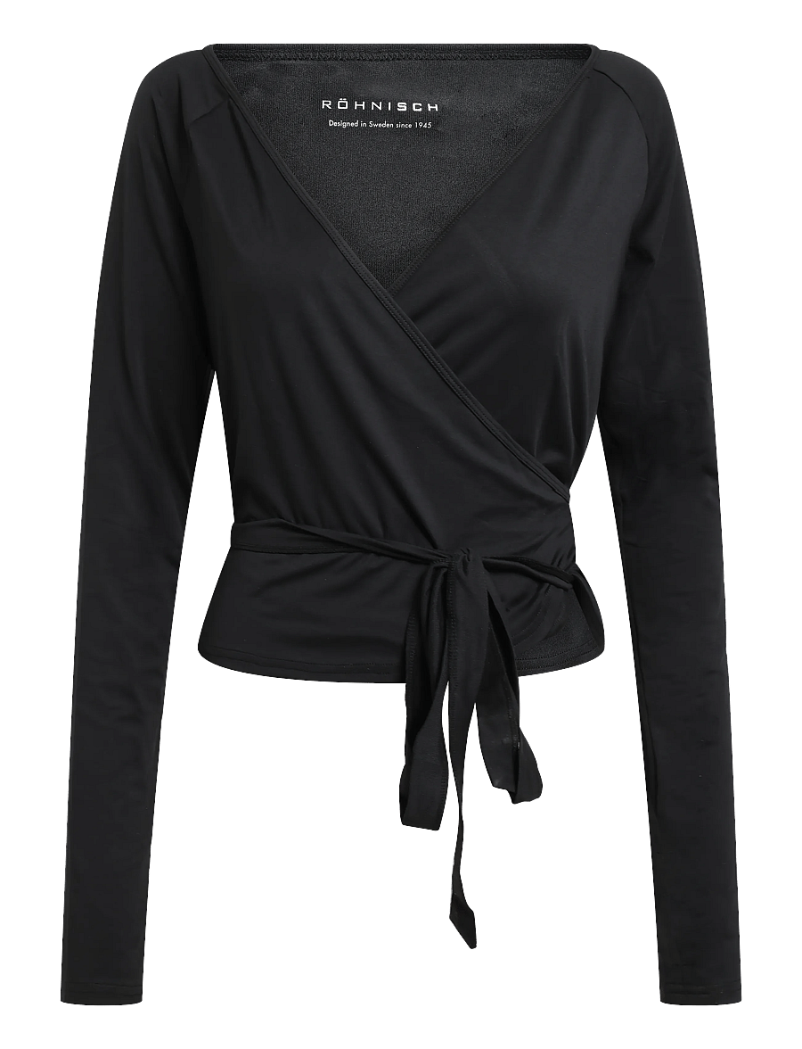 Röhnisch - Smoothflex Wrap Top - crop tops - black - 0