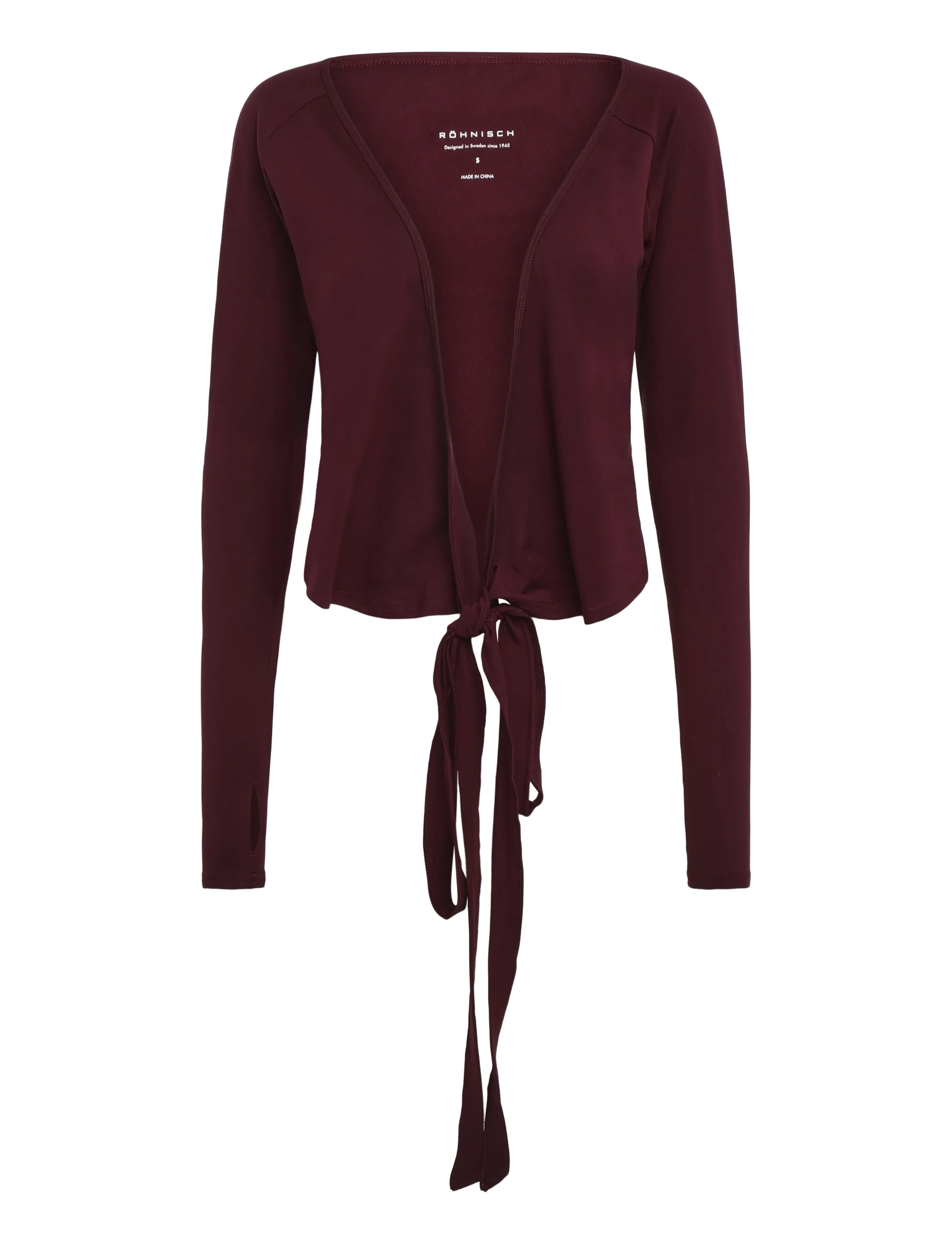 Röhnisch Smoothflex Wrap Top - Kleidung - WINETASTING / burgundy