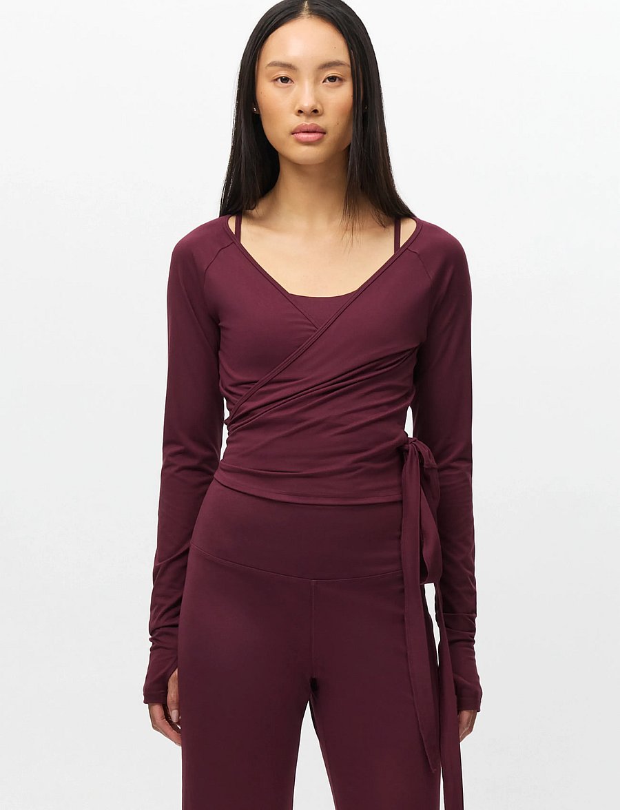 Röhnisch - Smoothflex Wrap Top - crop tops - winetasting - 0