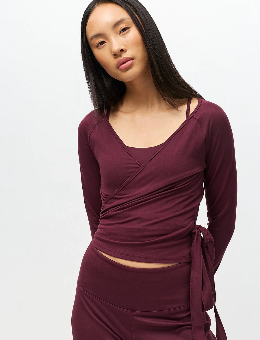 Röhnisch - Smoothflex Wrap Top - crop tops - winetasting - 3