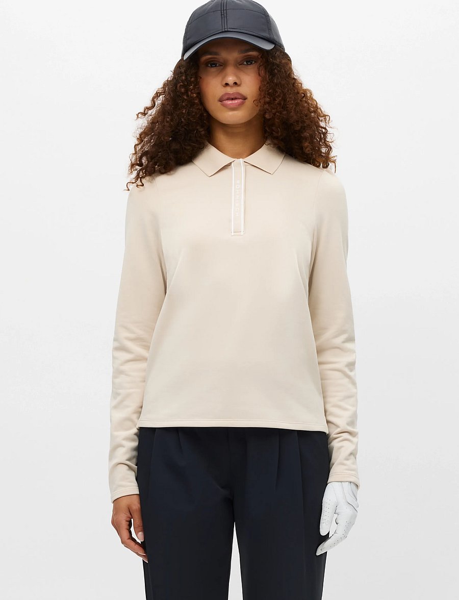 Röhnisch - Warm Team Poloshirt - toppar & t-shirts - oatmeal - 0