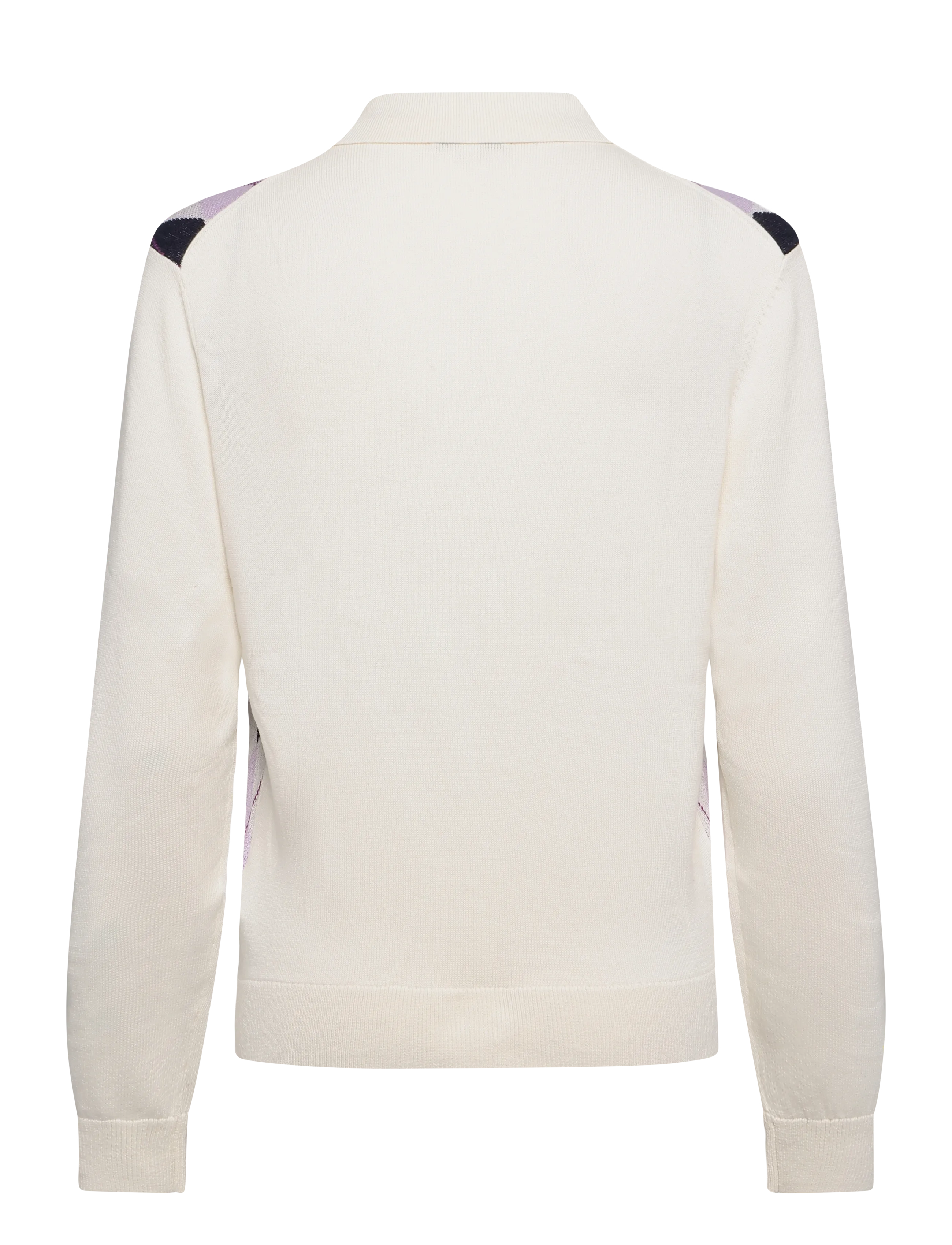 Röhnisch - Heritage Knitted Poloshirt - orchid argyle - 2