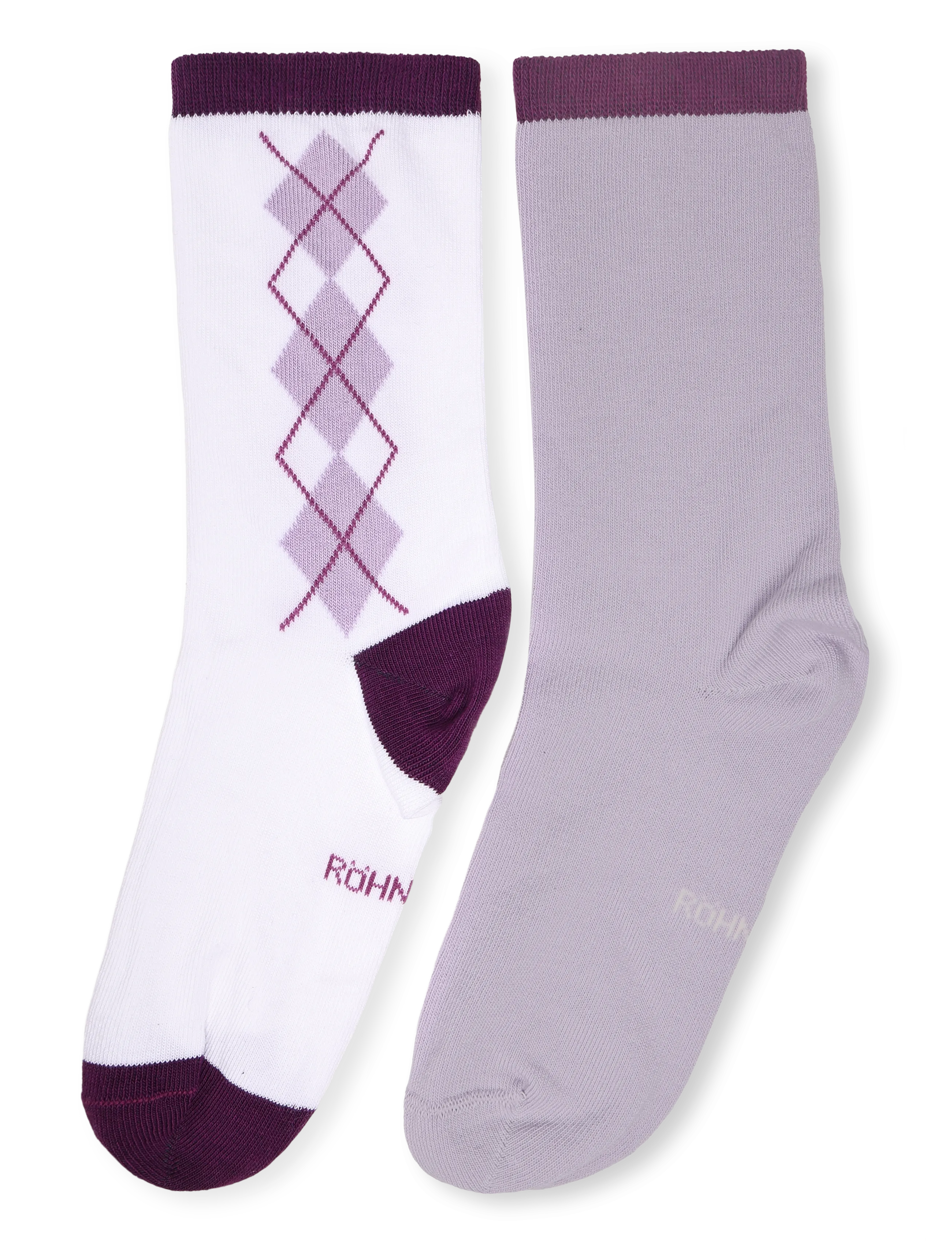Röhnisch - 2-Pack Argyle socks - aluspesu ja sokid - orchid bloom - 1