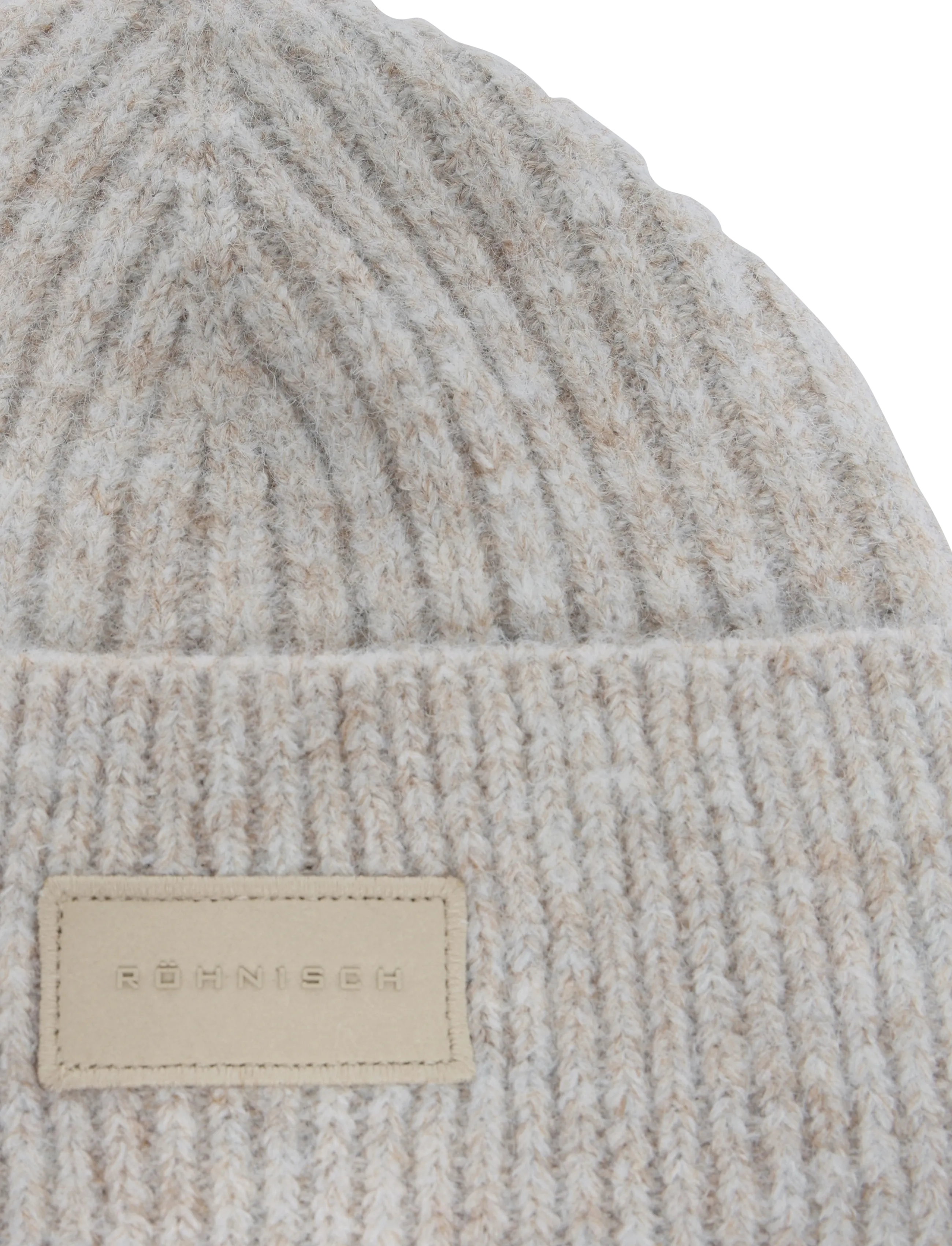 Röhnisch - Logo Rib Beanie - mössor - oatmeal - 3