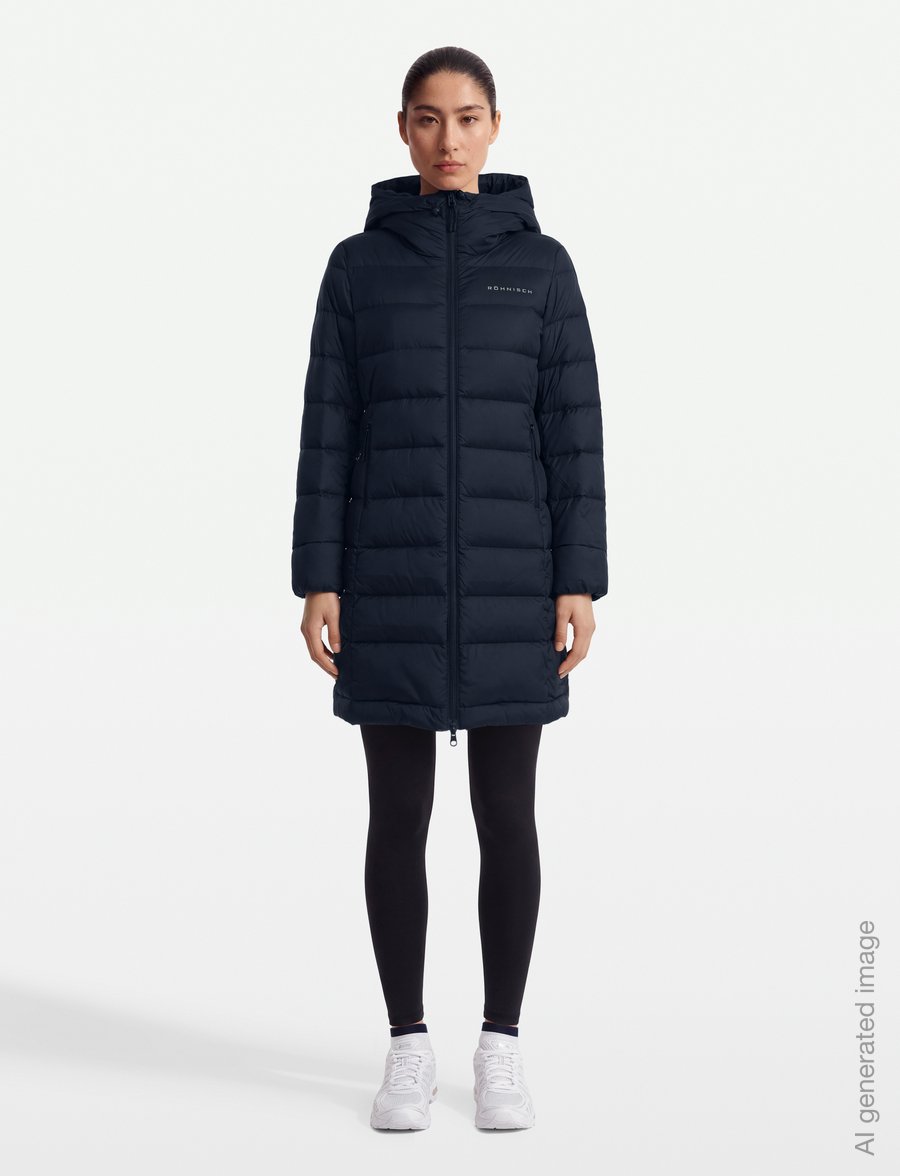Röhnisch - Nano Down Mid Coat - sulejoped ja voodriga joped - navy - 0