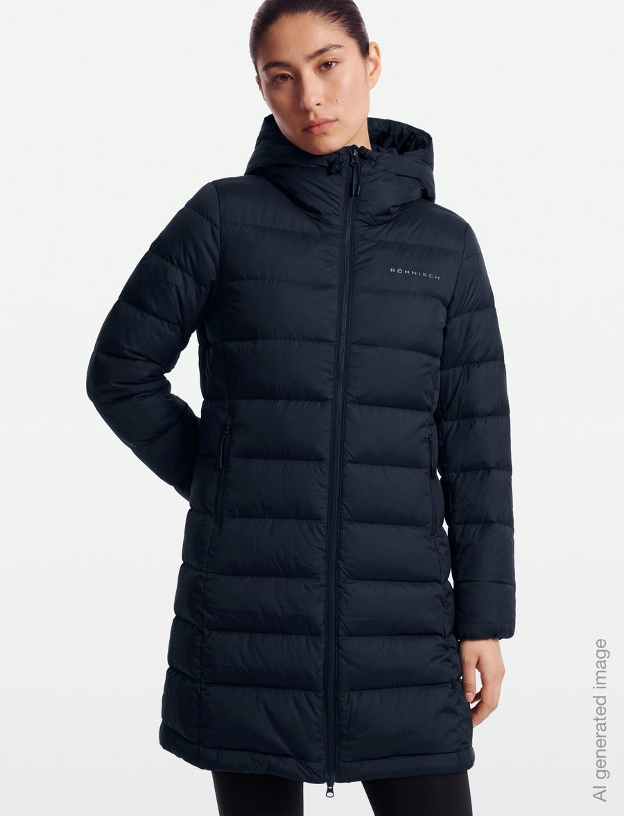 Röhnisch - Nano Down Mid Coat - sulejoped ja voodriga joped - navy - 3