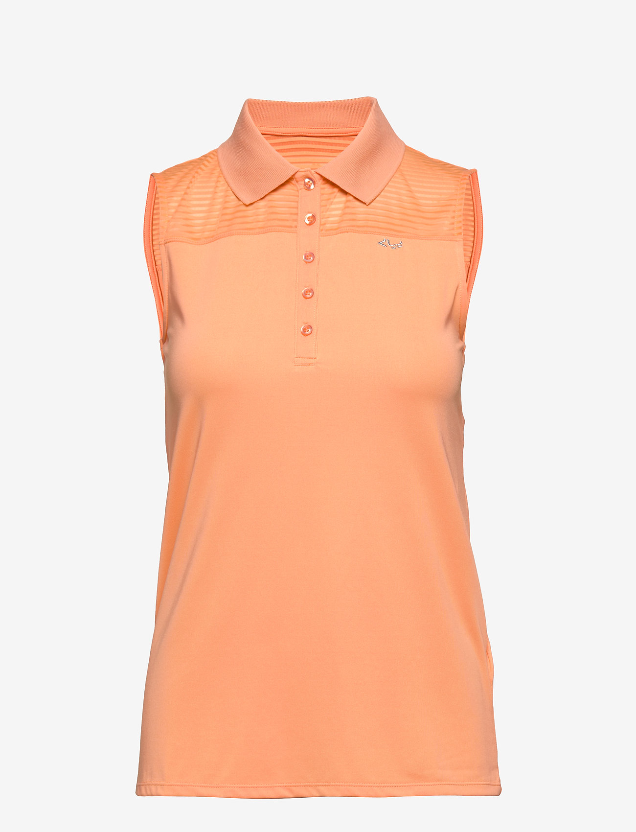 Röhnisch - Miko sleeveless poloshirt - cantaloupe - 0