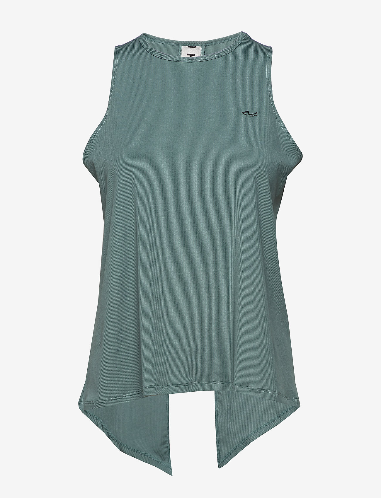 Logo Ribbed  Singlet - SEA GREEN