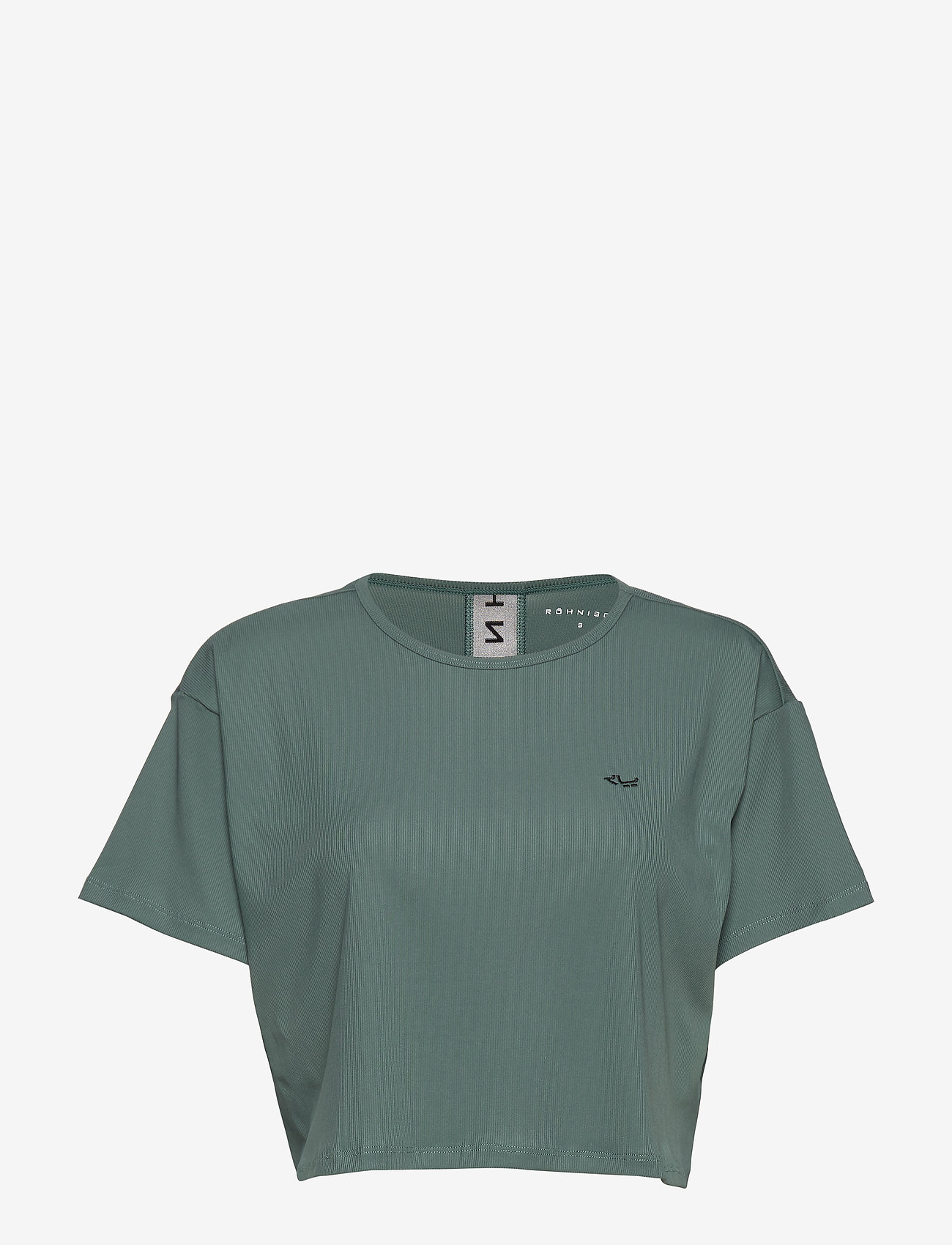 Röhnisch - Logo Ribbed Crop Top - sea green - 0