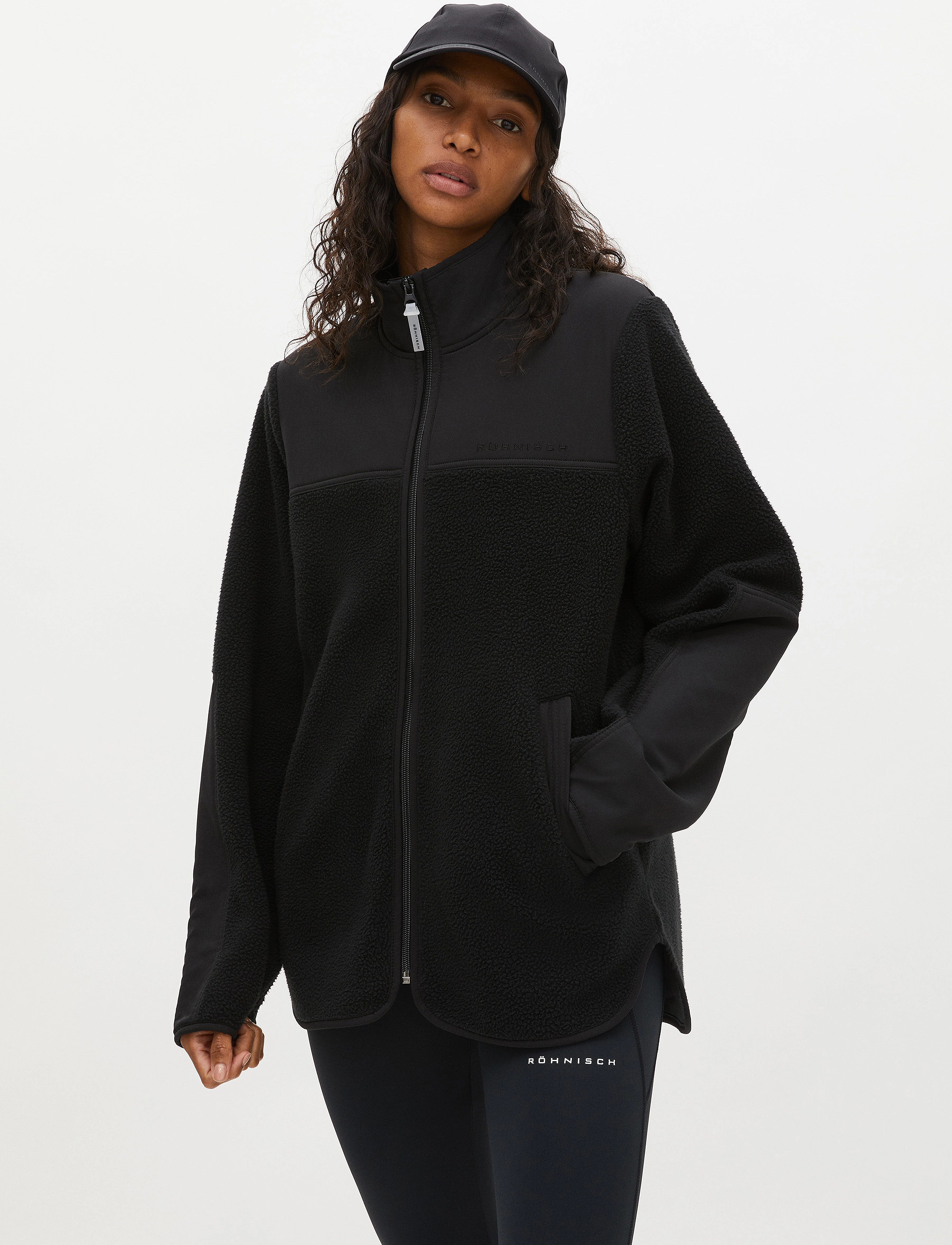 Röhnisch - Phoebe Pile Jacket - midlayer-jakker - black - 0