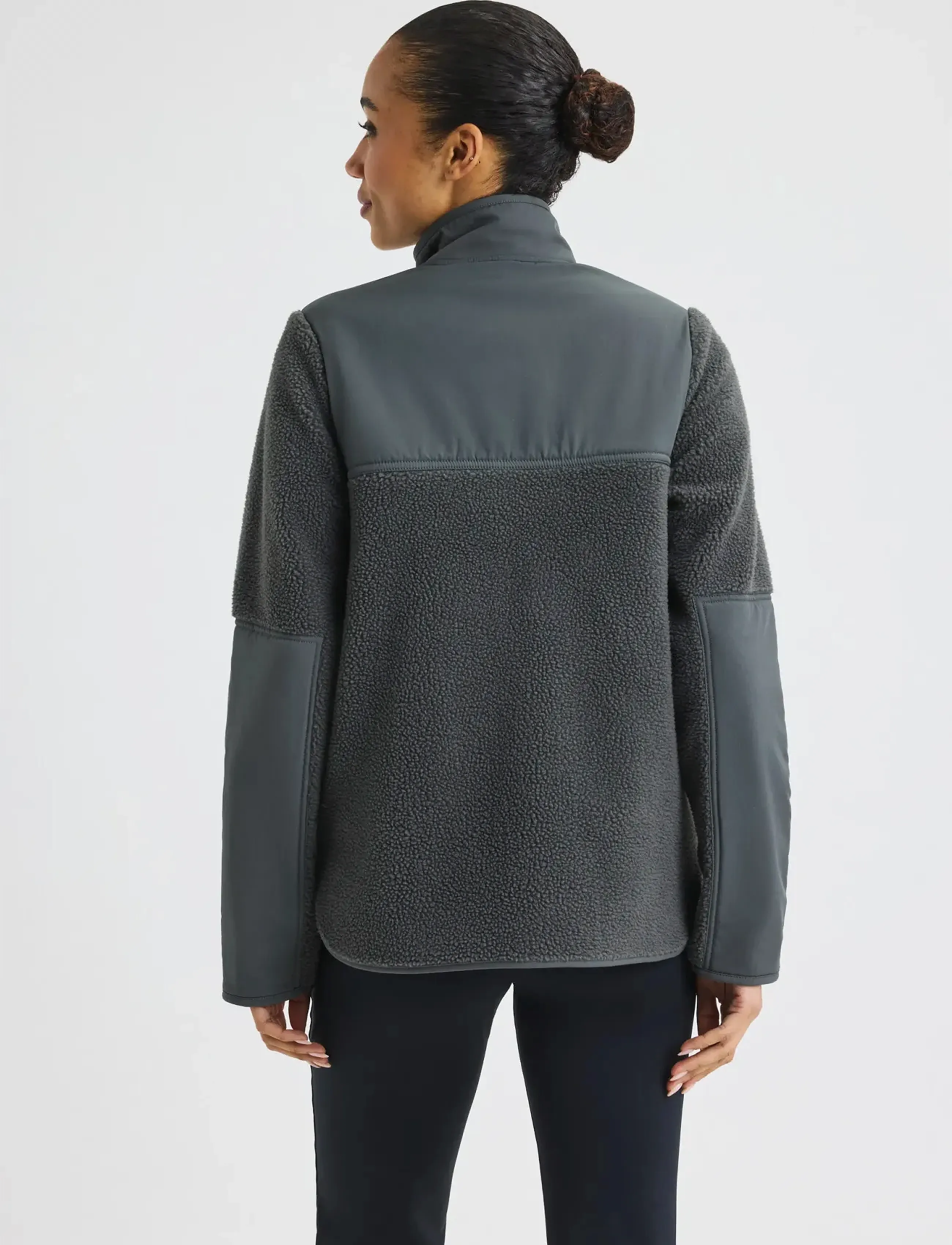 Röhnisch - Phoebe Pile Jacket - vahekihina kantavad jakid - dark shadow - 2