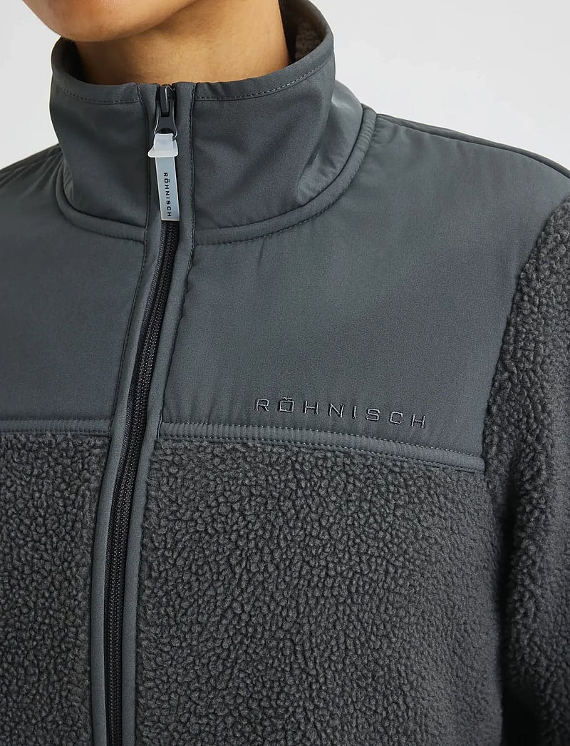 Röhnisch - Phoebe Pile Jacket - oberteile - dark shadow - 4
