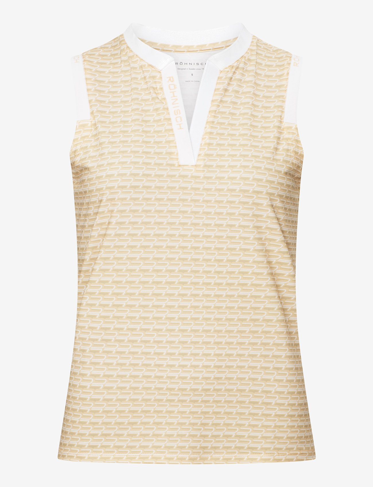 Röhnisch - Abby Sleeveless Top - berankoviai marškinėliai - monogram peach - 1
