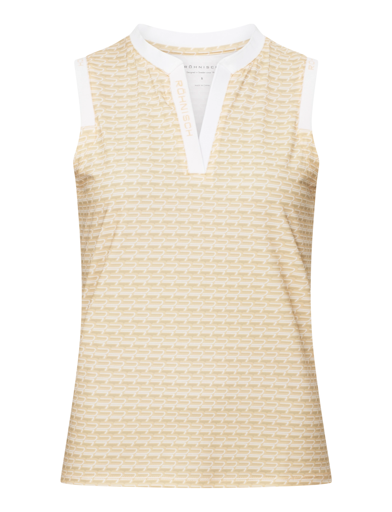 Röhnisch Abby Sleeveless Top - Kläder - MONOGRAM PEACH / cream