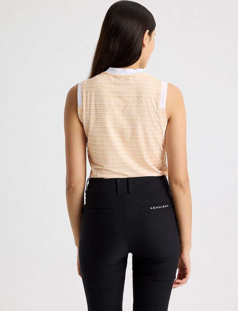 Röhnisch - Abby Sleeveless Top - berankoviai marškinėliai - monogram peach - 2