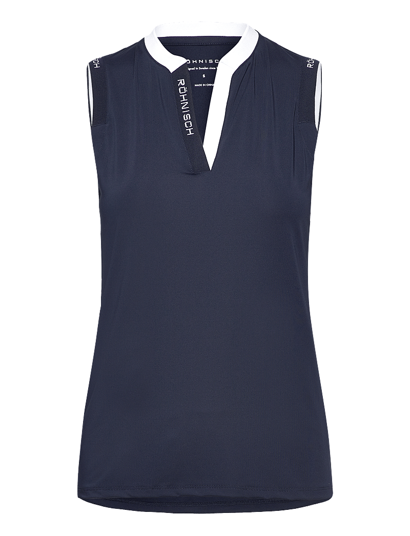Röhnisch - Abby Sleeveless Top - tank tops - navy/white - 1