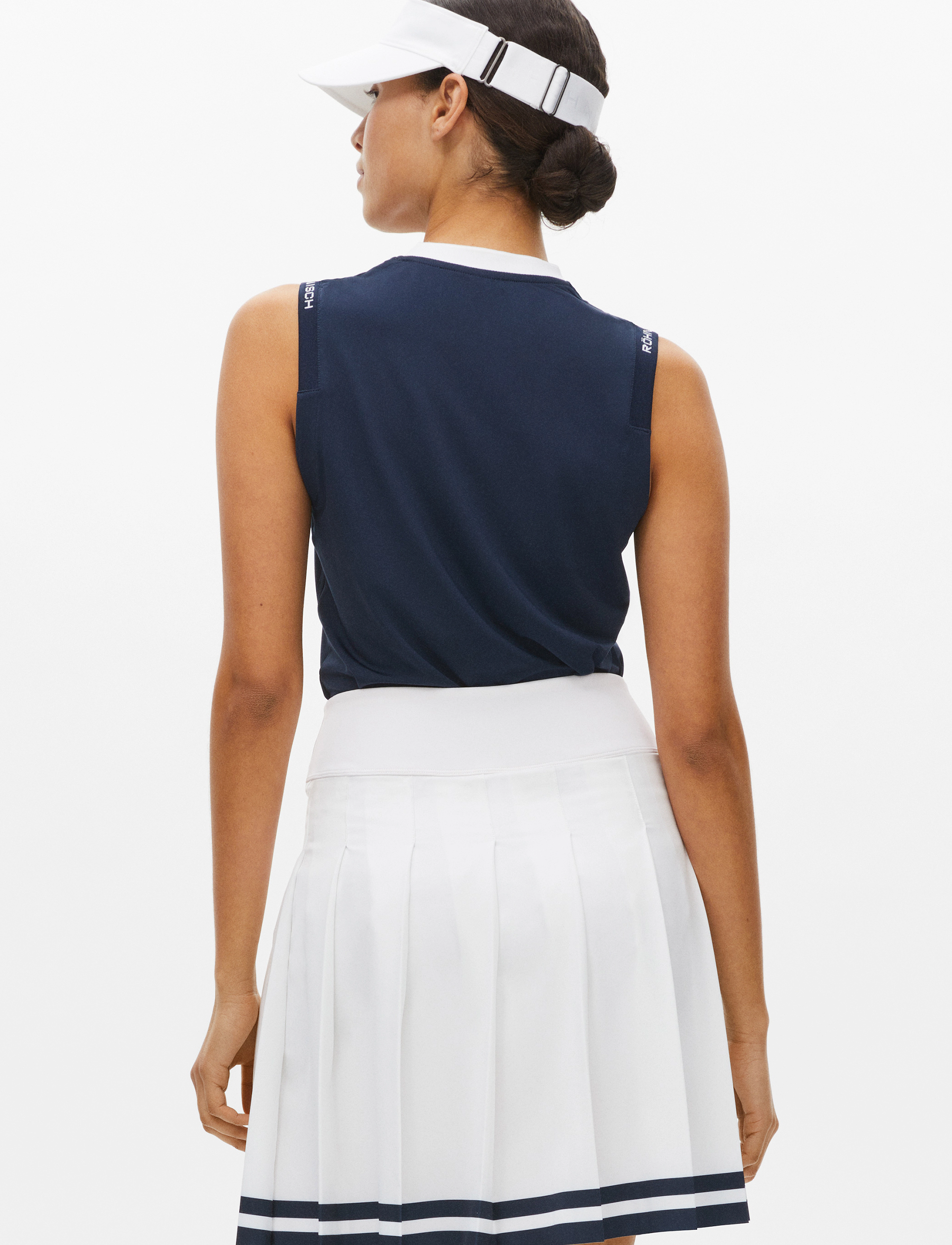 Röhnisch - Abby Sleeveless Top - toppar & t-shirts - navy/white - 3