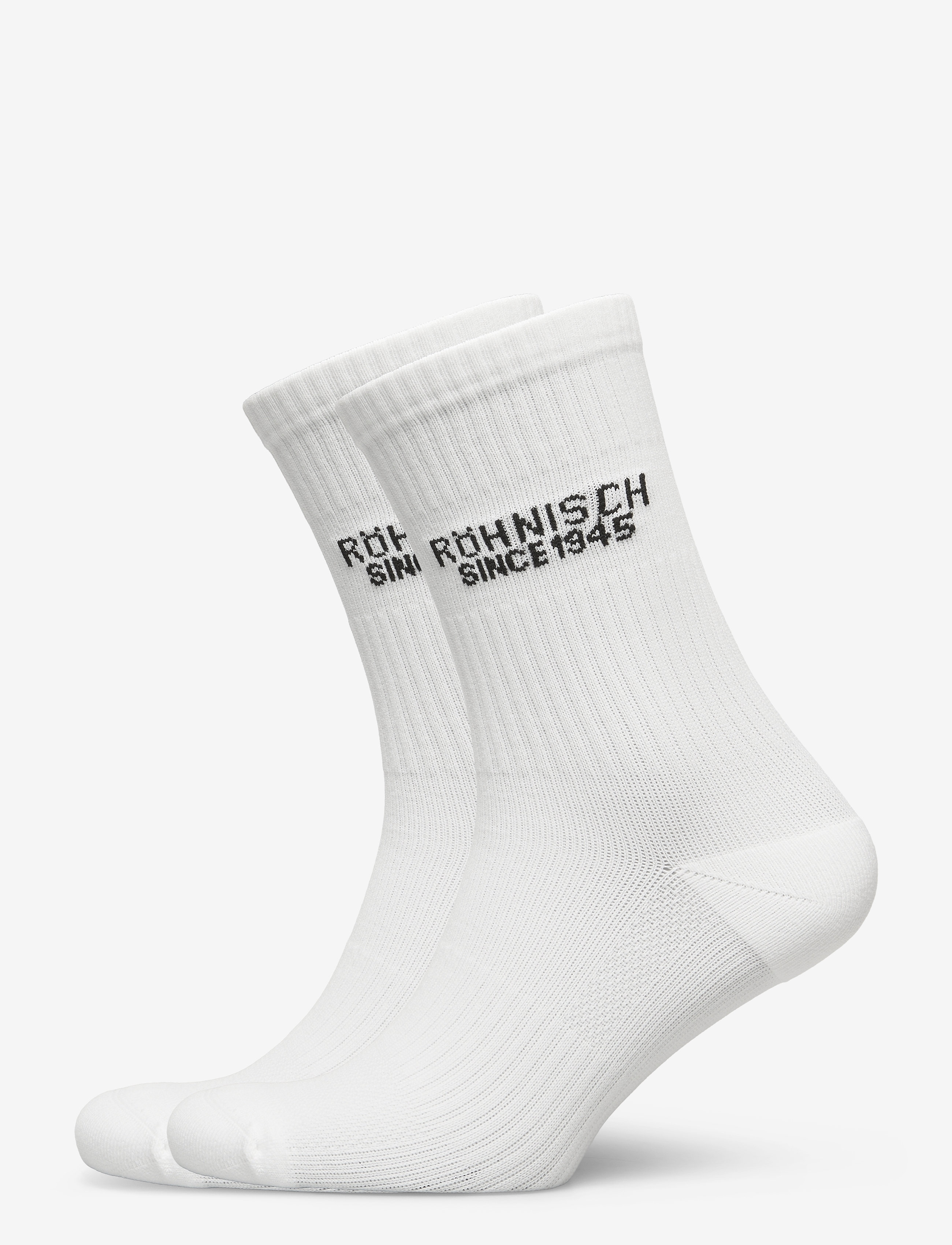 Röhnisch 2-Pack Logo Socks, Kvinder, 2-pak Logo Sokker, Hvid, Str: 36-38