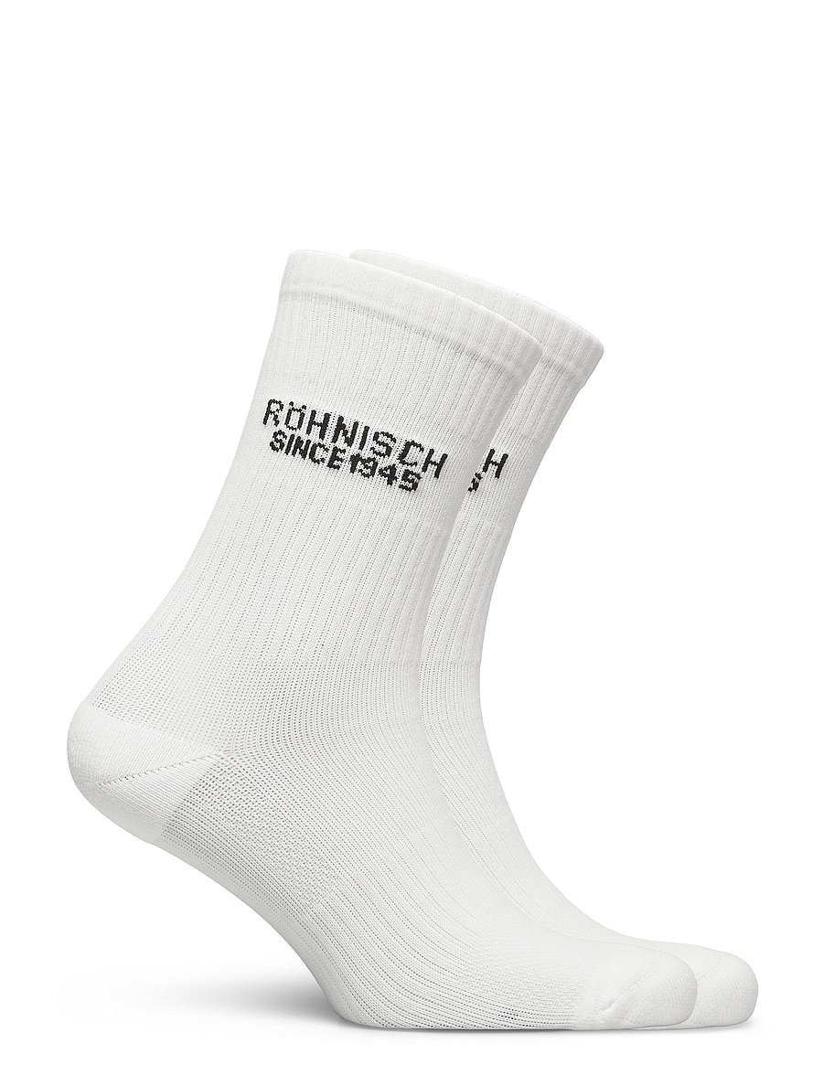 Röhnisch - 2-pack Logo Socks - aluspesu ja sokid - white - 1
