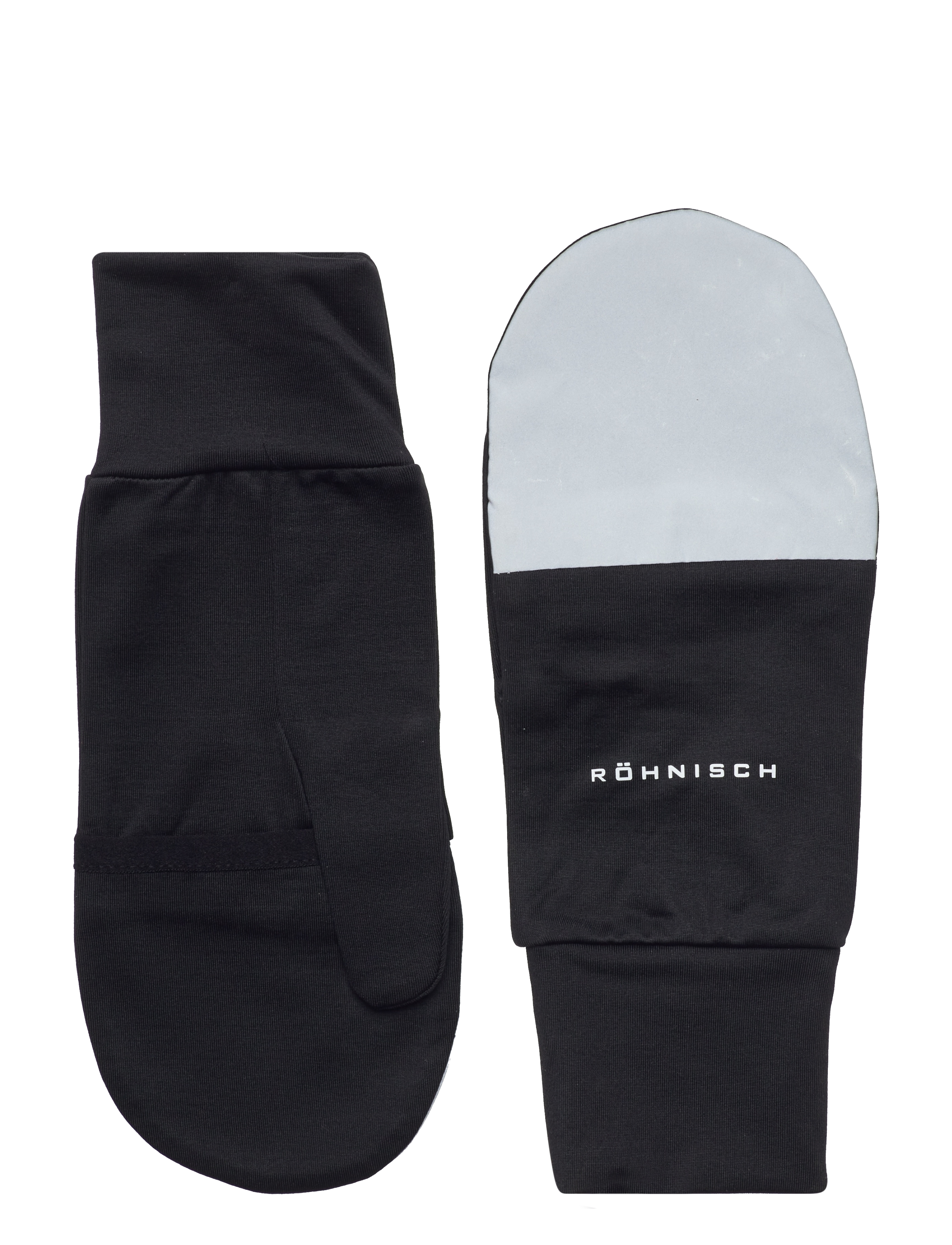 Röhnisch - Glow Running Mittens - vettlingar með þumli - black - 0