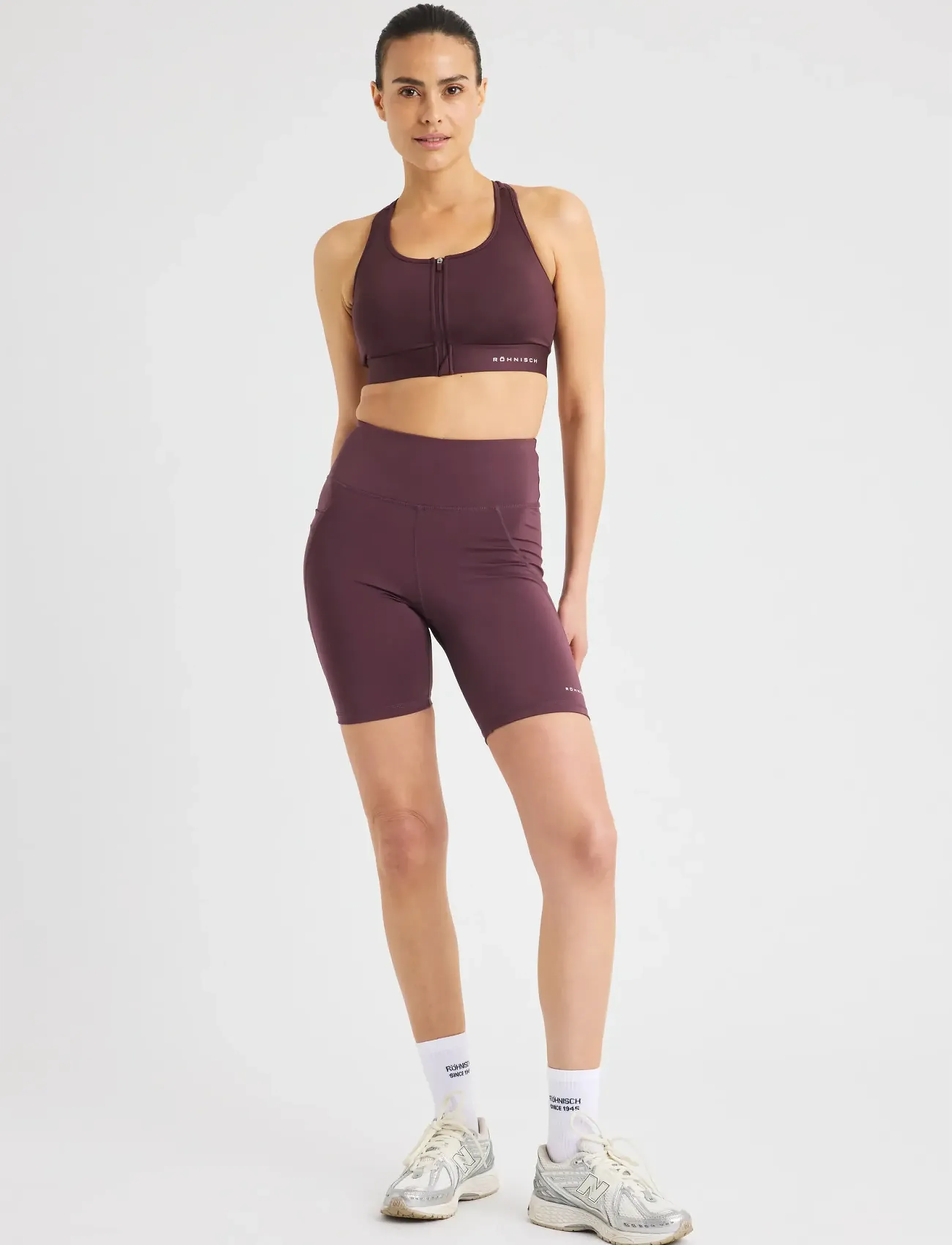 Röhnisch Flattering High Waist Bike Tights, XS, Burgundy, Shorts > Cykelshorts, Dame