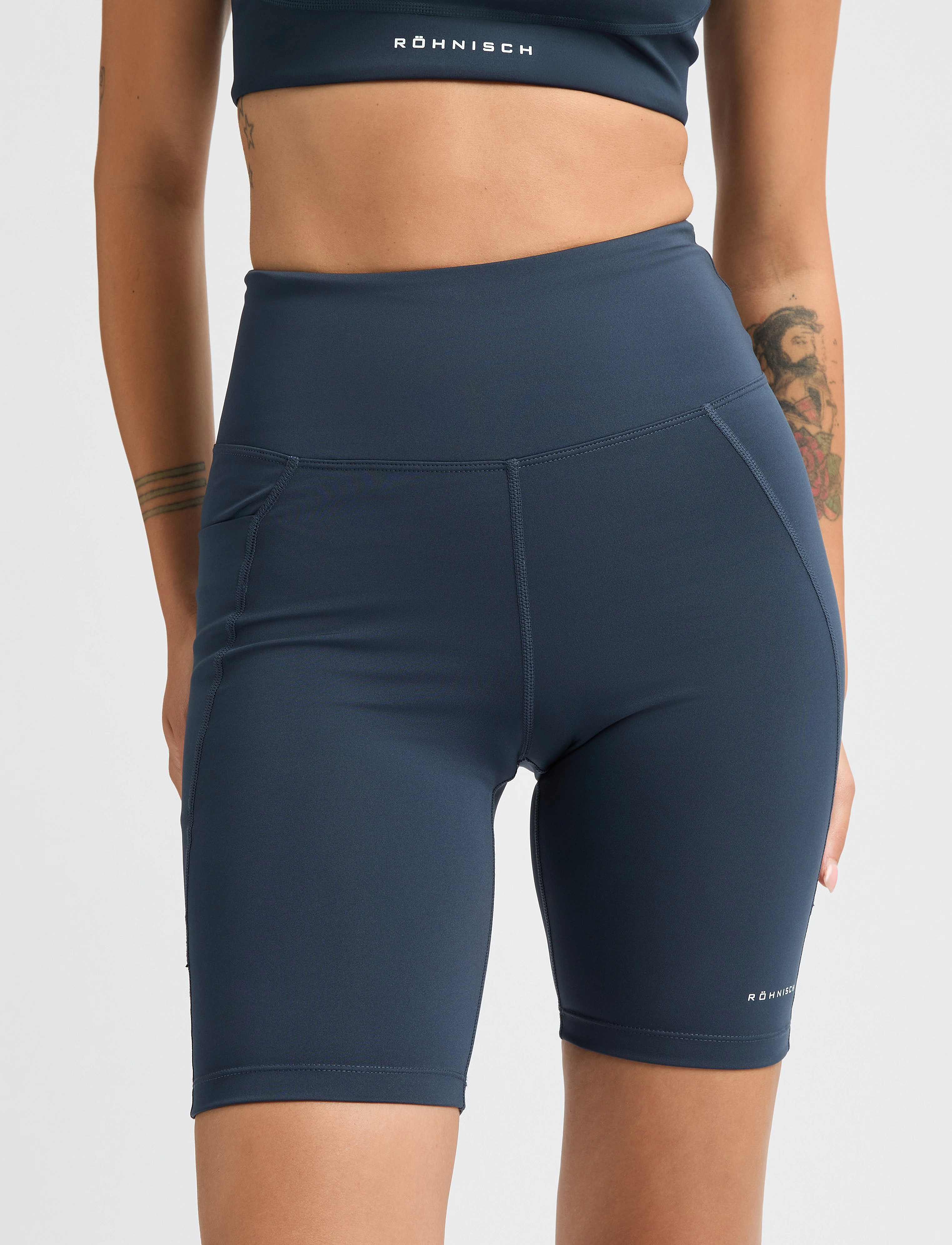 Röhnisch Flattering High Waist Bike Tights, XS, Navy, Shorts > Cykelshorts, Dame