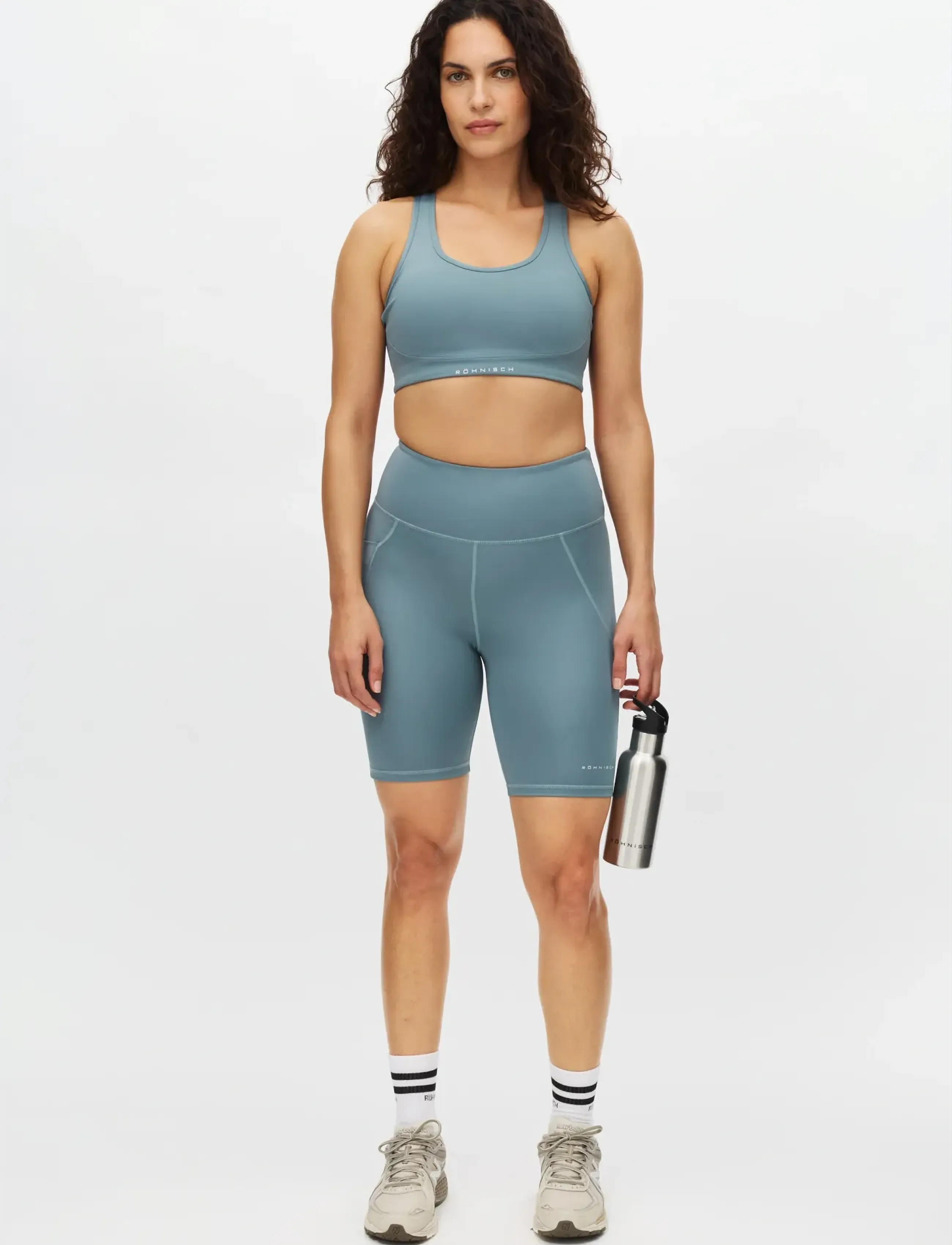 Röhnisch Flattering High Waist Bike Tights, S, Blue, Shorts > Cykelshorts, Dame