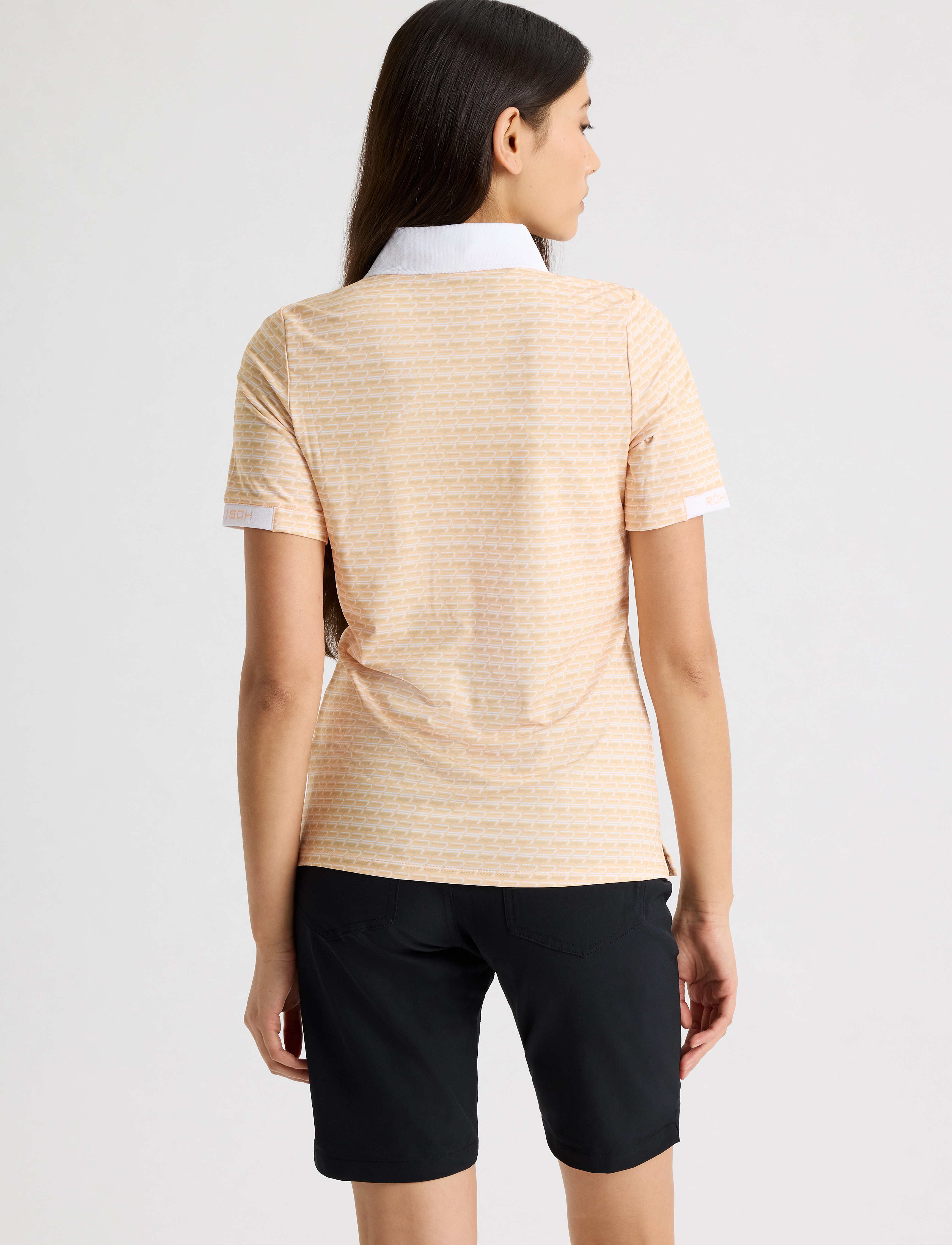 Röhnisch - Abby Poloshirt - oberteile & t-shirts - monogram peach - 3
