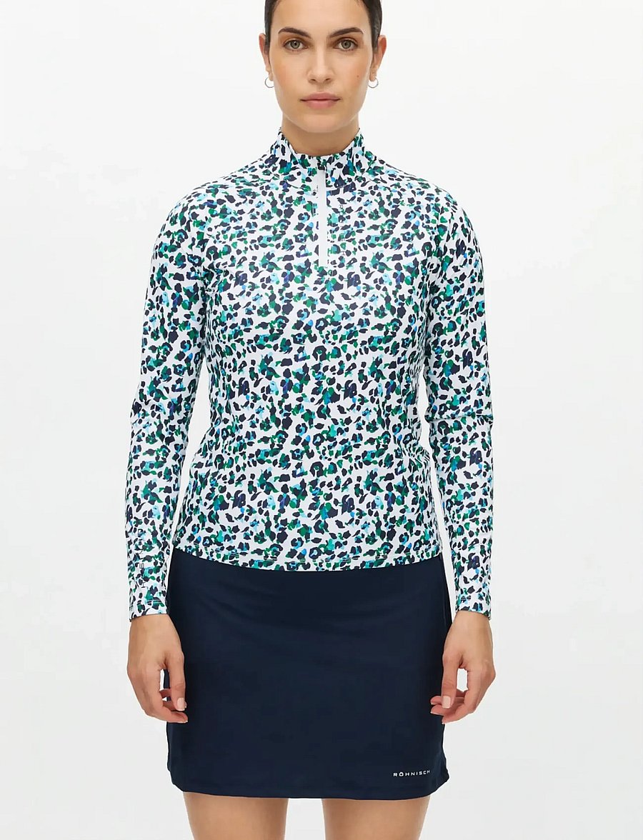 Röhnisch - Addy Long Sleeve - overdele - leo blue/green - 0