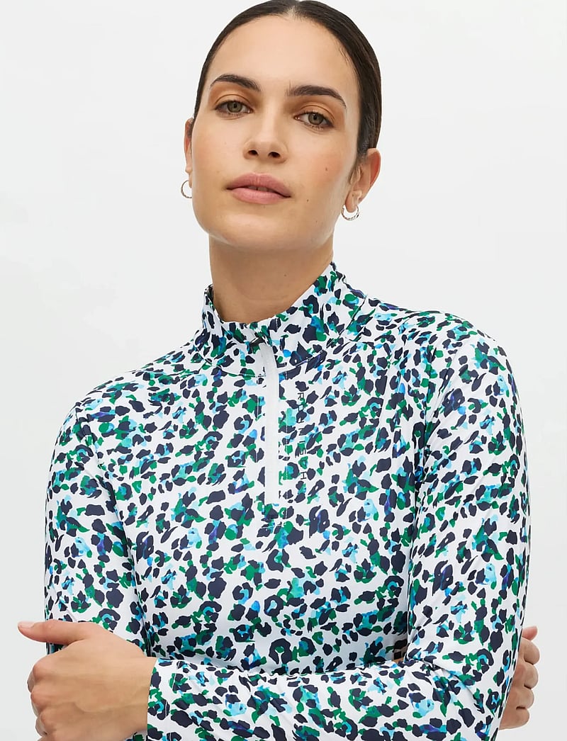 Röhnisch - Addy Long Sleeve - longsleeved tops - leo blue/green - 2