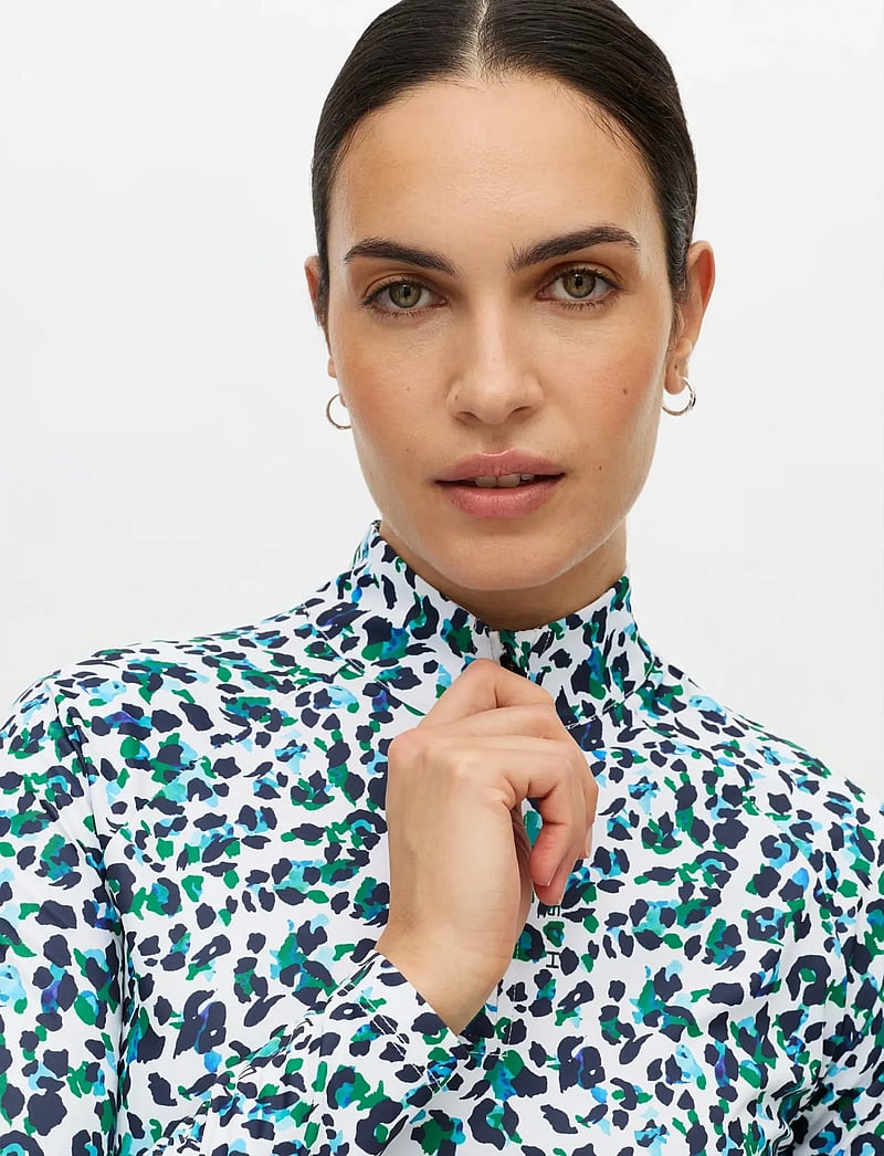 Röhnisch - Addy Long Sleeve - longsleeved tops - leo blue/green - 3