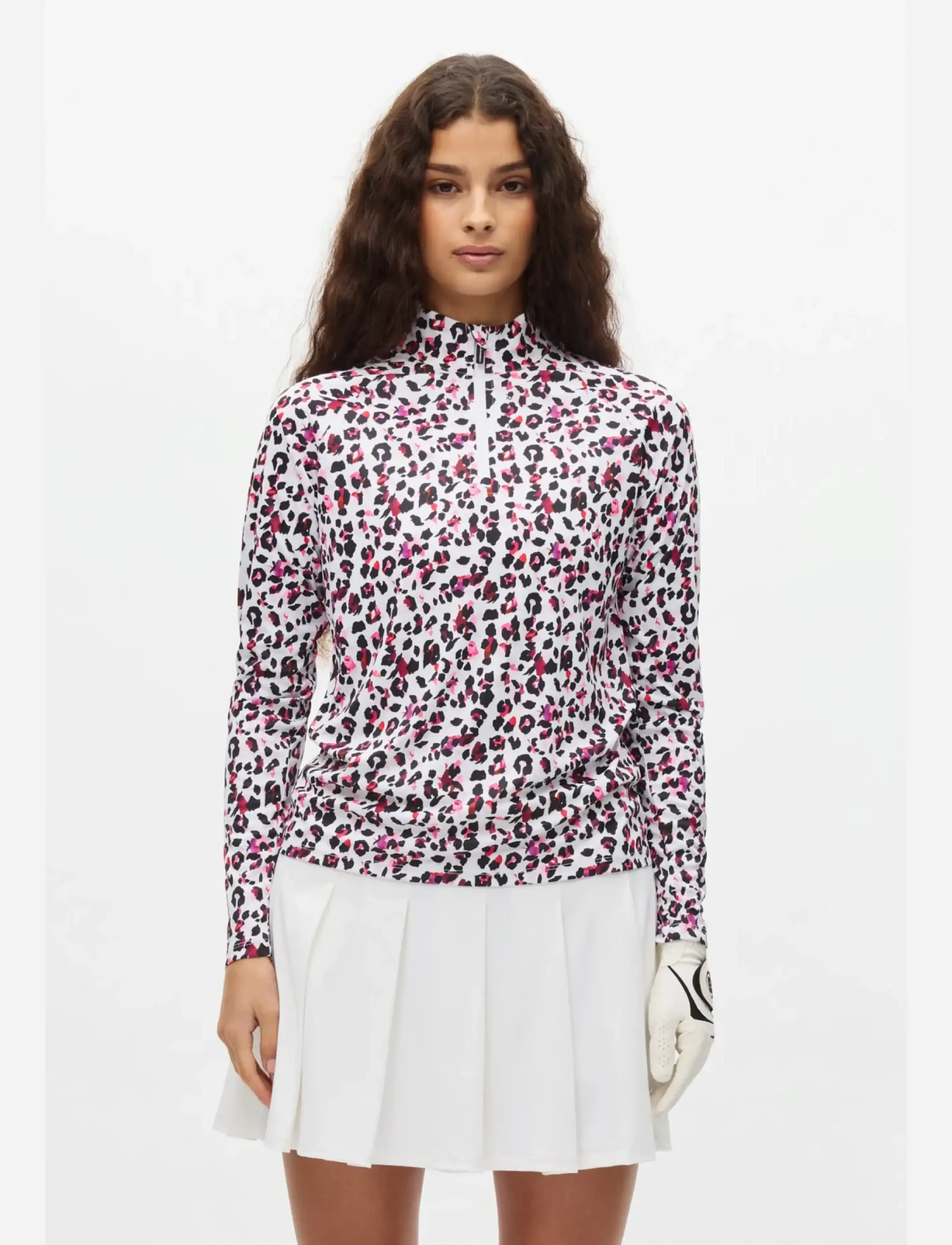 Röhnisch Addy Long Sleeve - Långärmade toppar - LEO PINK/BEET / pink/rose